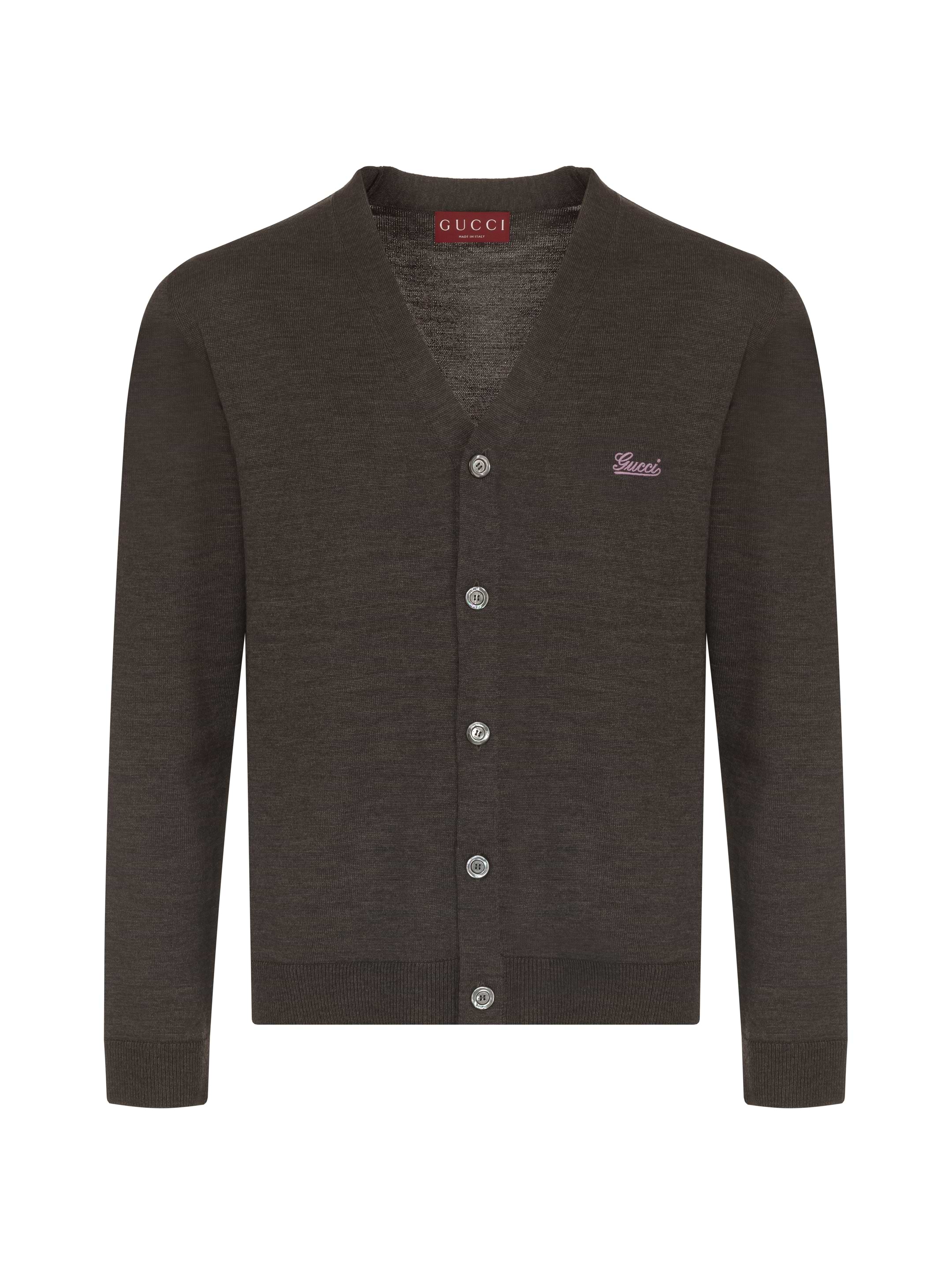 Gucci men's Woollen cardigan with logo - buy for 653400 KZT in the