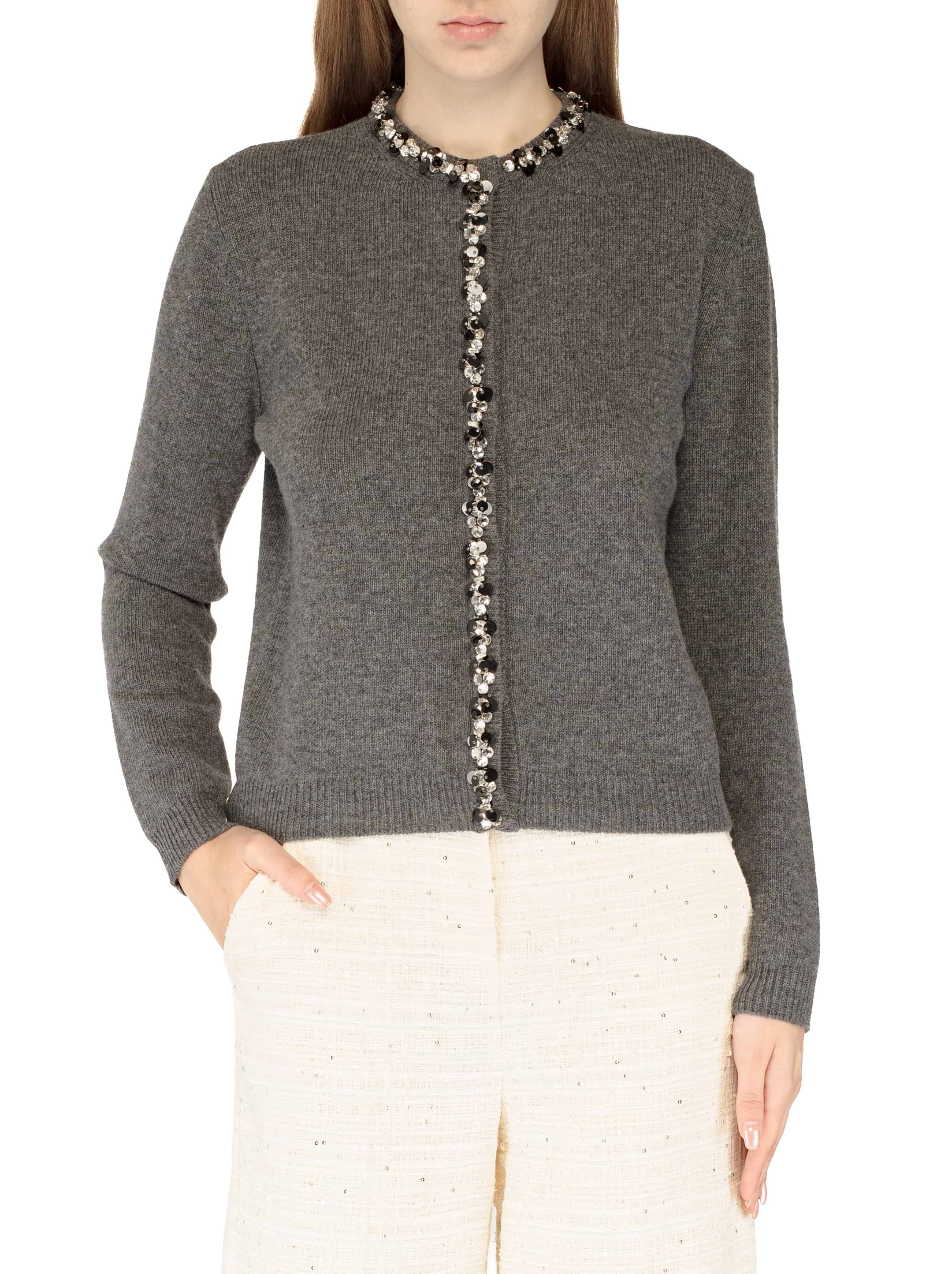 Woolen cardigan with crystals Valentino Garavani for women