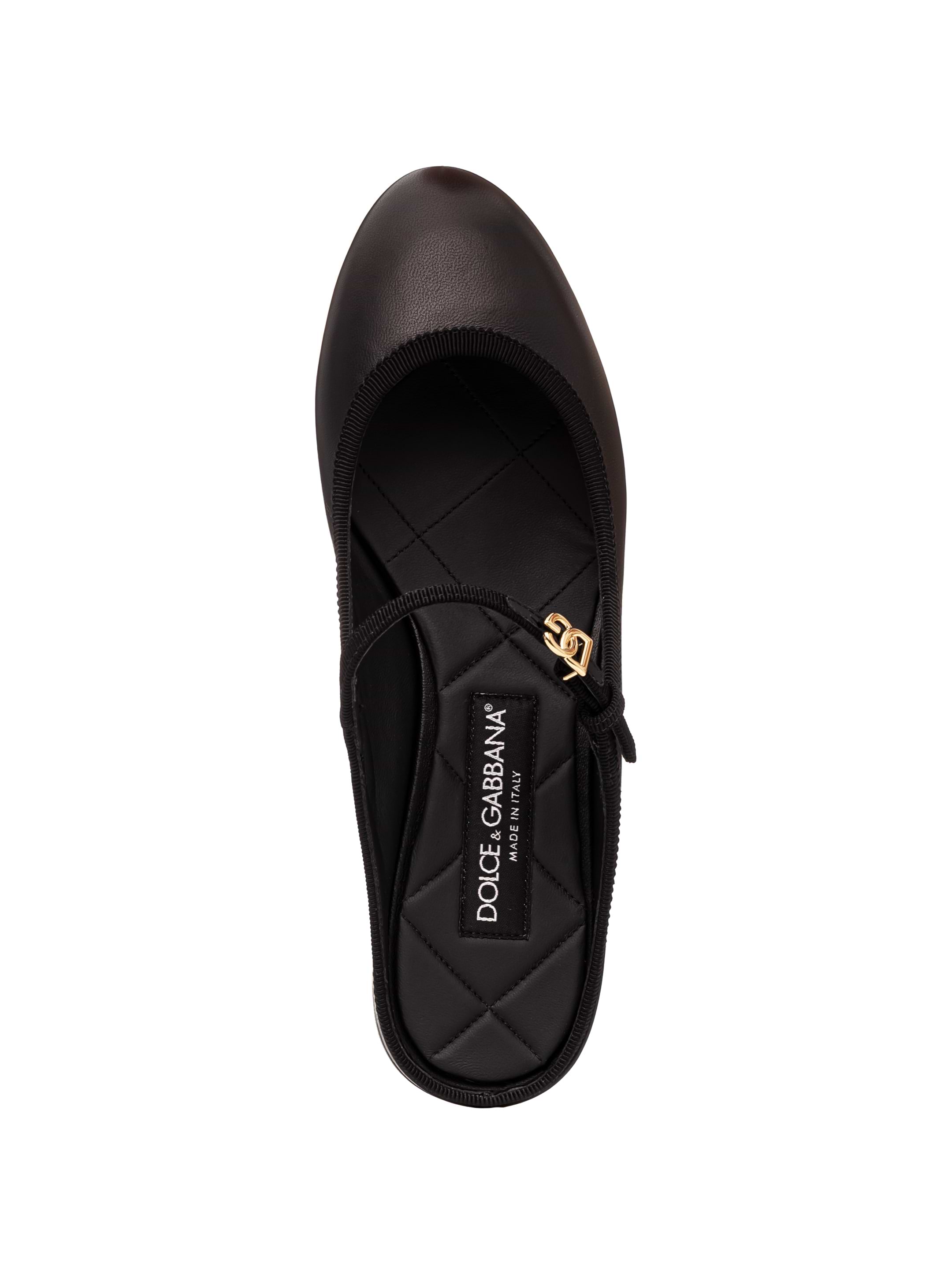 VIP【関税送料無料】希少 DOLCE & GABBANA BLACK LEATHER FLATS 17406921_37056638_1000.jpg