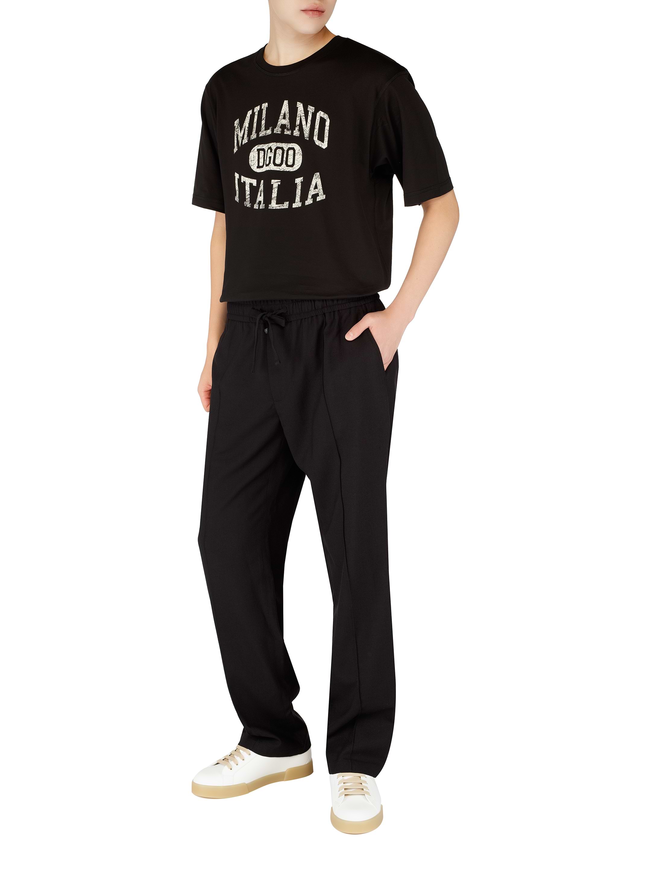 Wool wide leg pants Dolce&Gabbana for men - buy in the