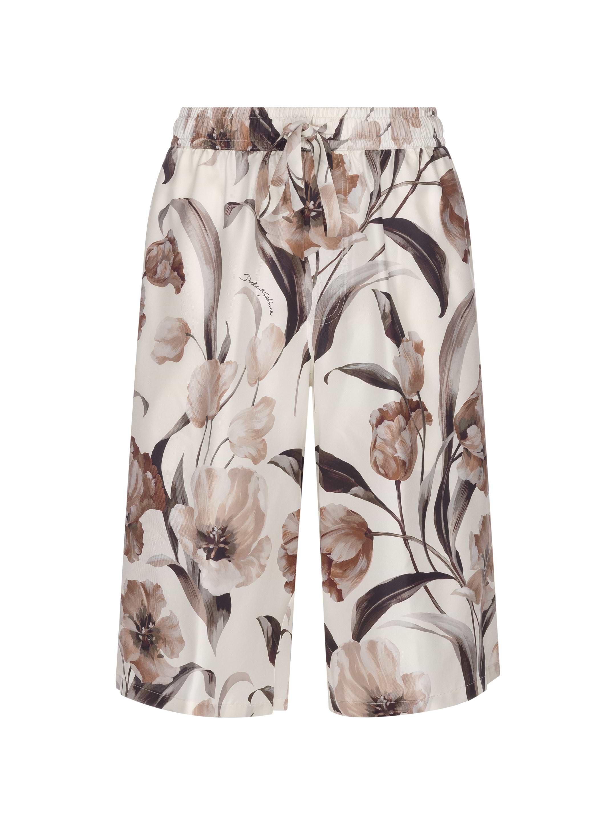 ショートパンツ Dolce & Gabbana Silk Twill Floral Print Bermuda Shorts Dolce & Gabbana Floral-print Silk-twill Shorts Multi Floral