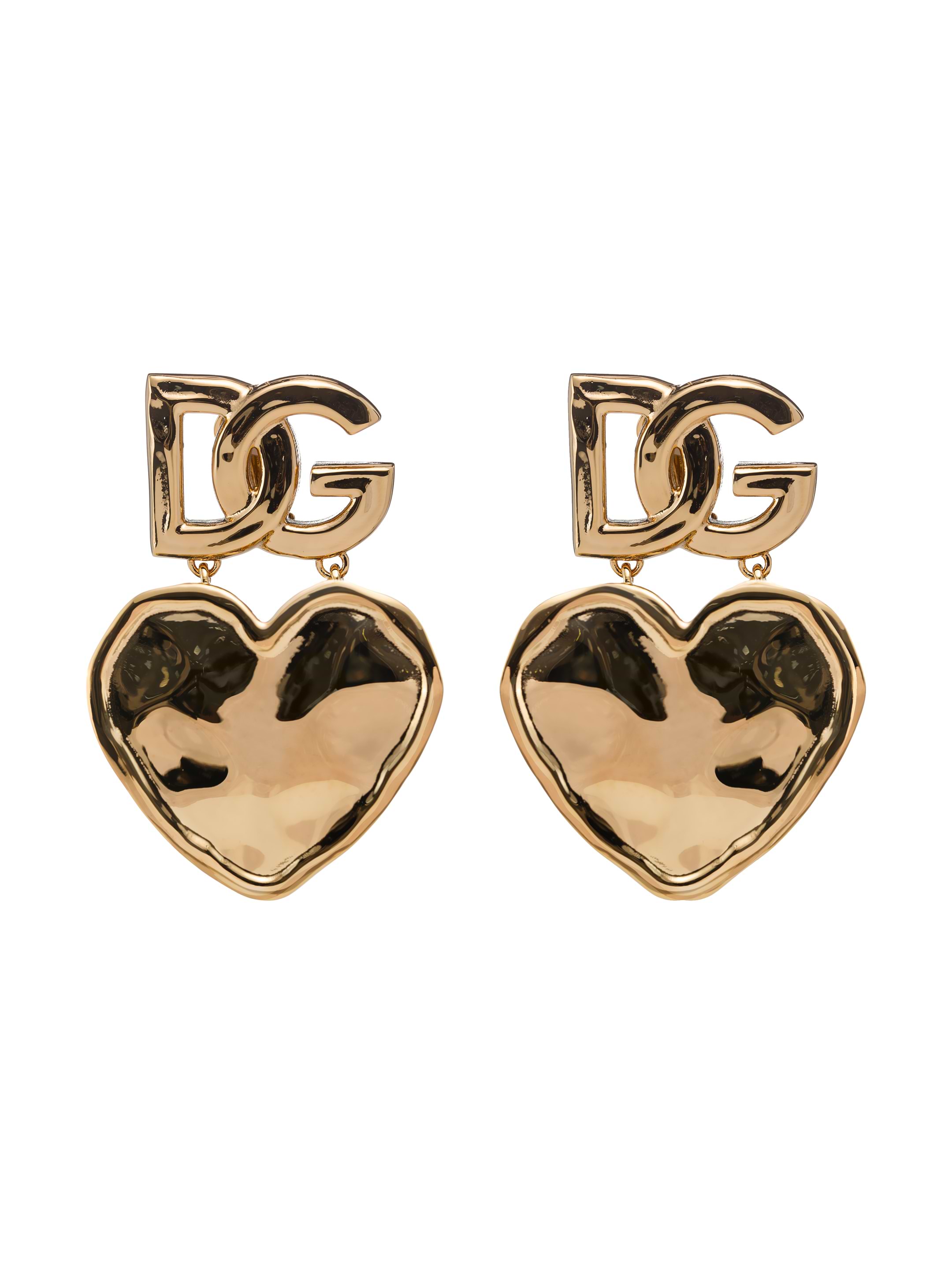 【関税&送料込】Dolce & Gabbana Pendant Earrings Earrings with DG logo and rhinestones in Gold for Women