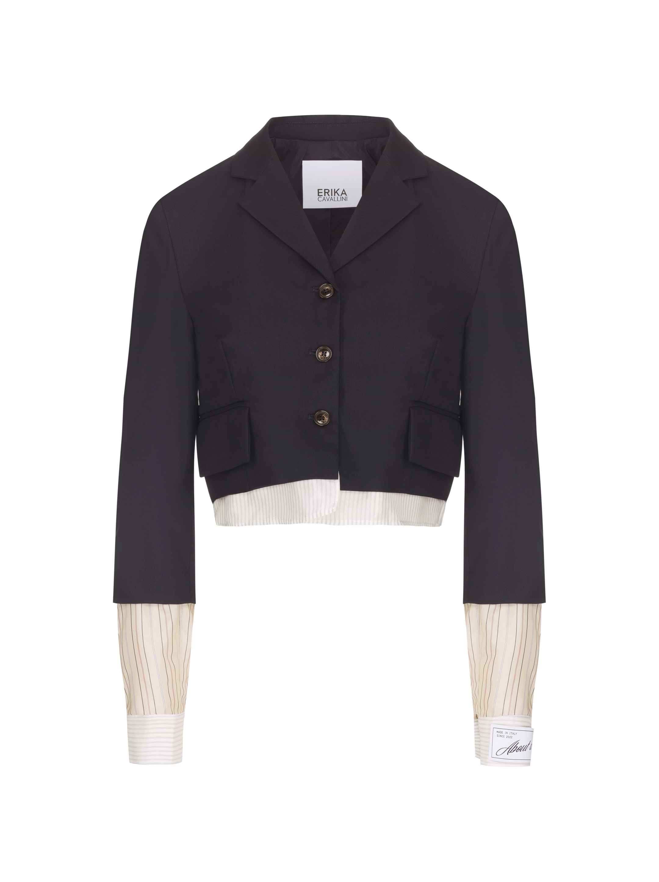 Cropped blazer with a mock layer Erika Cavallini for women