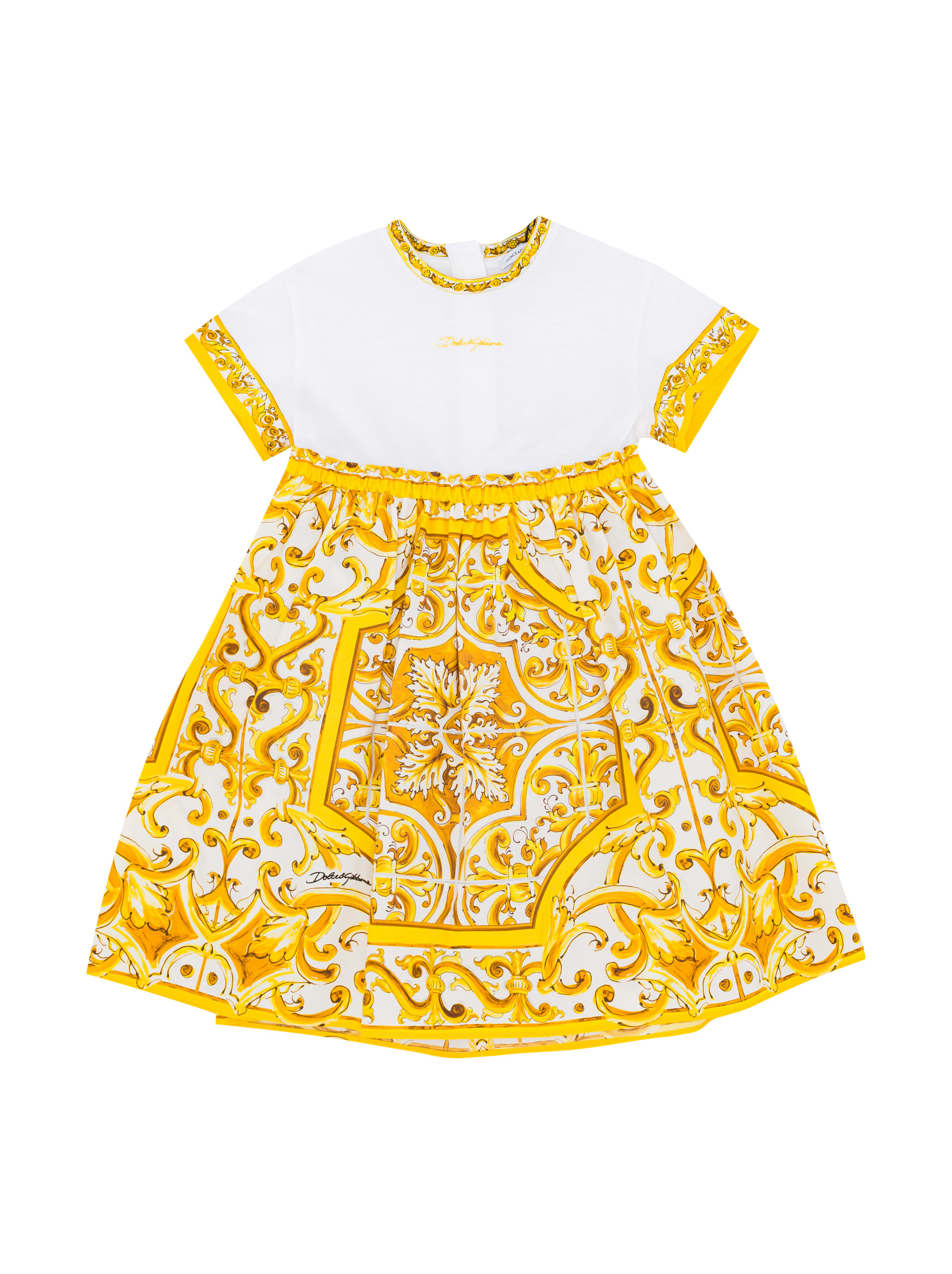 Majolica printed dress Dolce&Gabbana for kids - buy in the