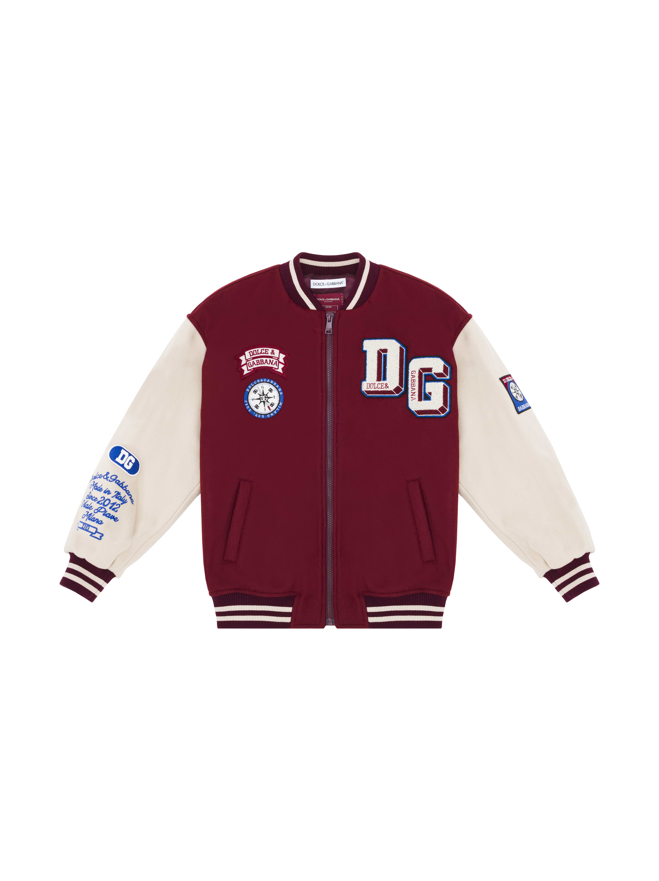 Colour-block wool bomber jacket Dolce&Gabbana for kids - buy