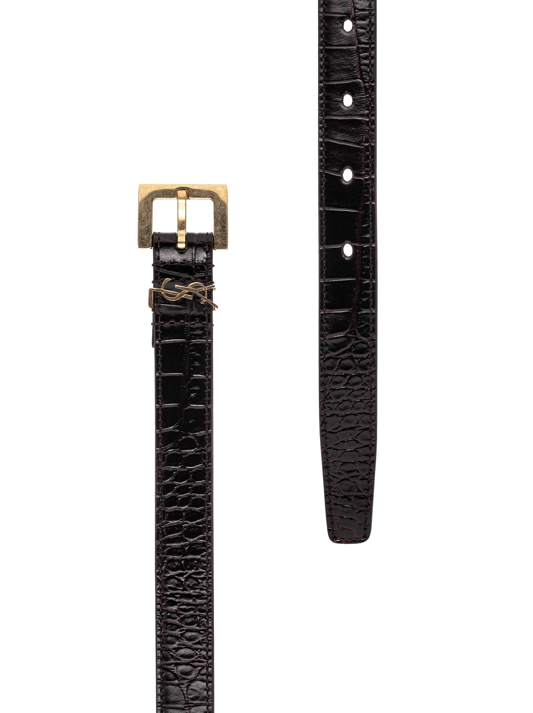 Saint Laurent women's Cassandre leather belt - buy for