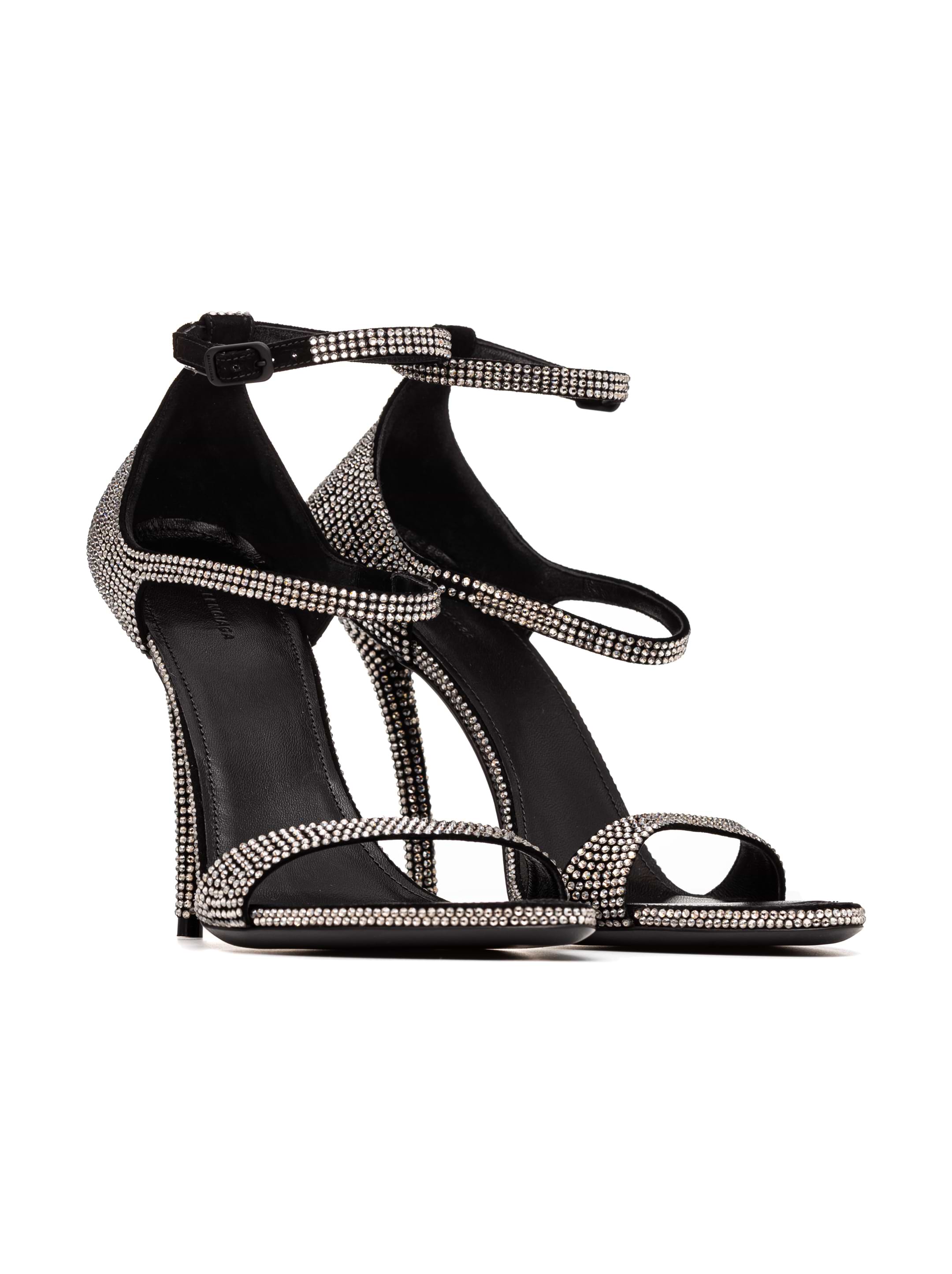 【関税＆送料込み】Balenciaga Honey Sandals Honey leather sandals in black - Balenciaga | Mytheresa