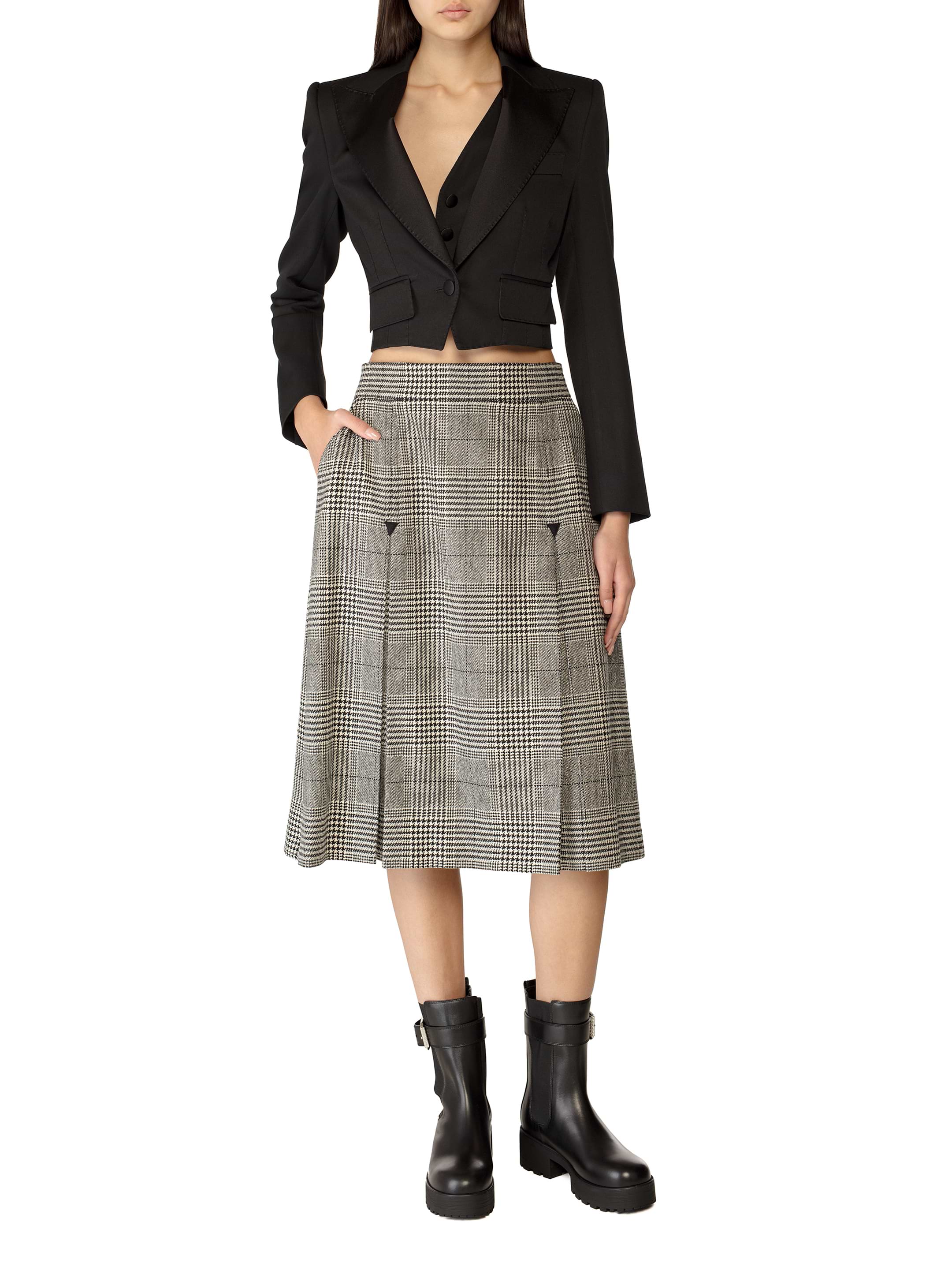 ジャケット Dolce&Gabbana Tweed Single-Breasted Jacket Single-breasted tweed jacket in Black for Women