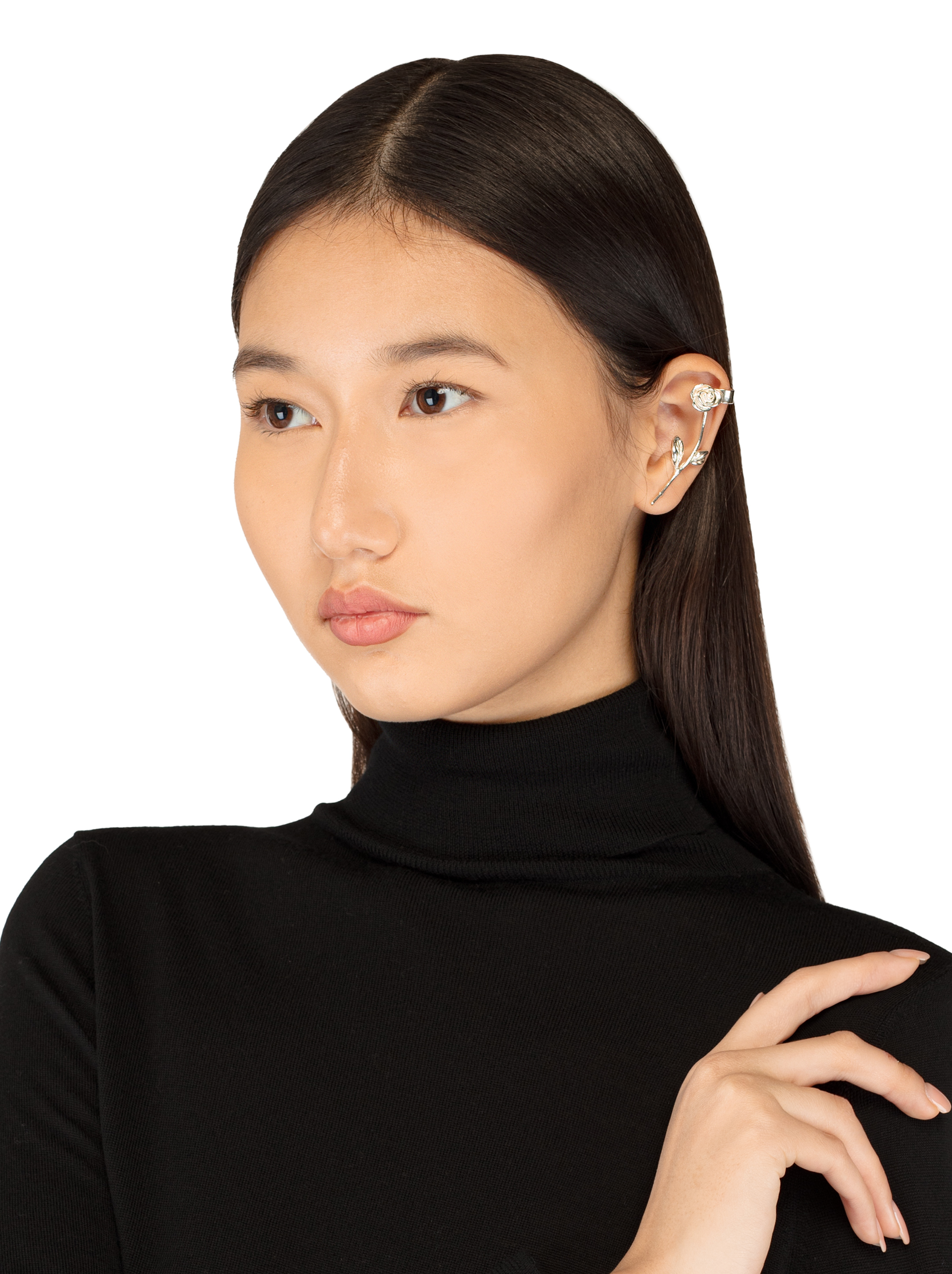【Magda Butrym】ローズ ear cuffs Rose ear cuffs in silver - Magda Butrym | Mytheresa