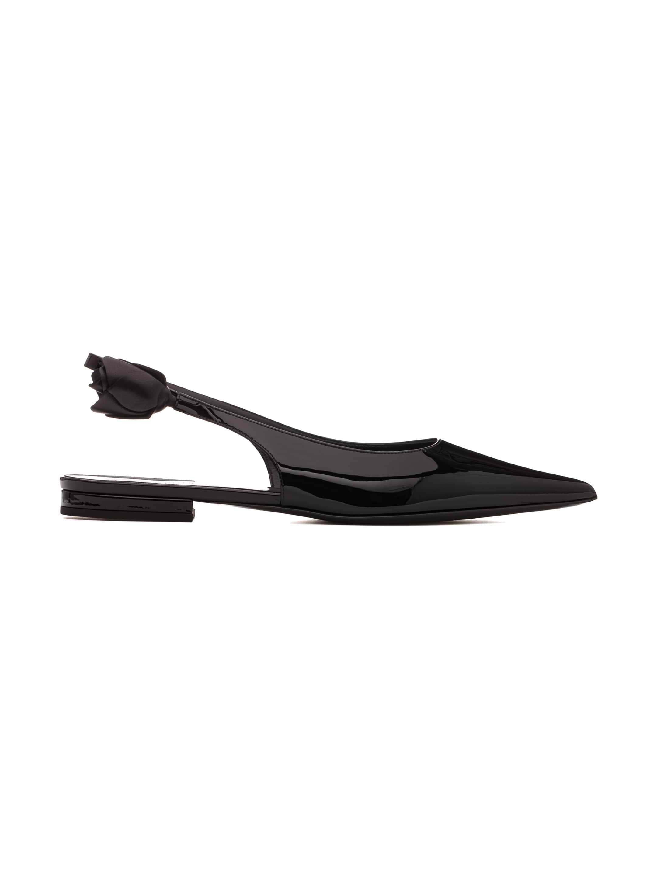 Magda Butrym women's Patent leather slingbacks with appliqué