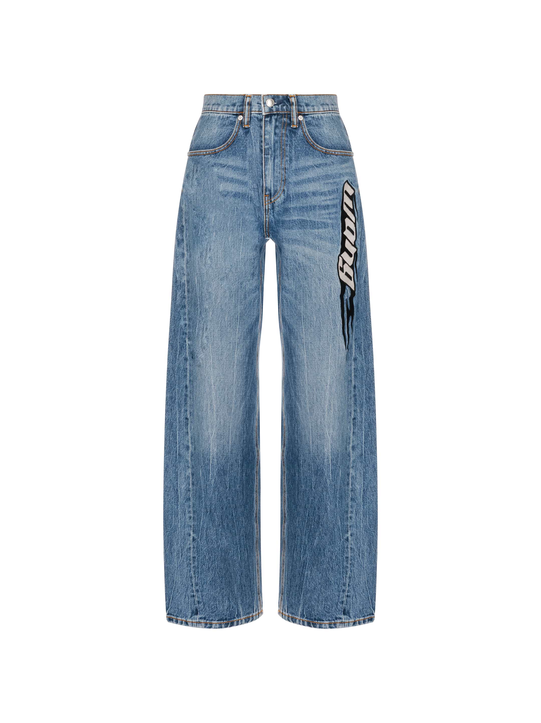 Alexander Wang Denim women's Logo wide-leg jeans - buy for