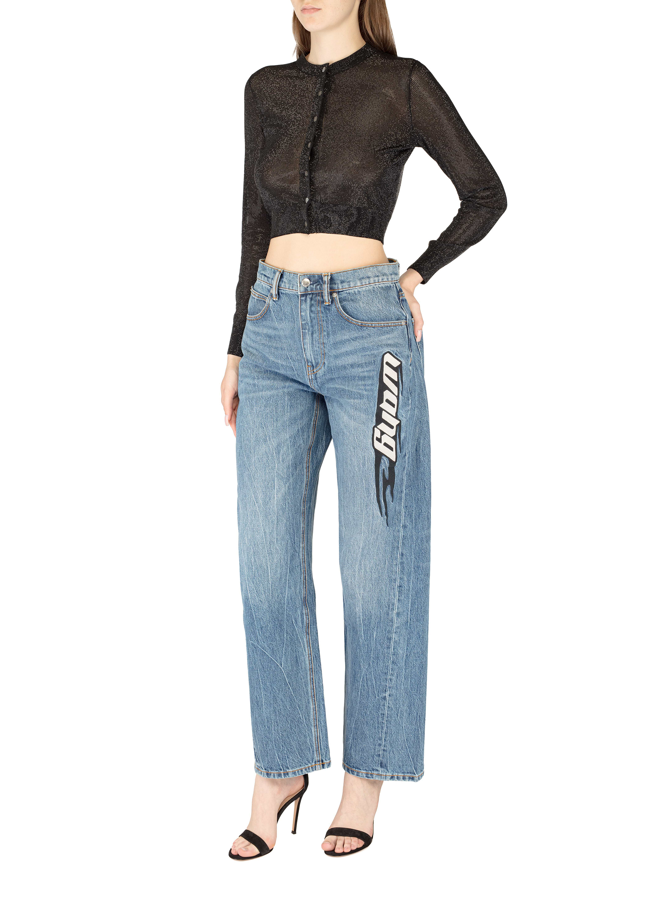 Alexander Wang Denim women's Logo wide-leg jeans - buy for