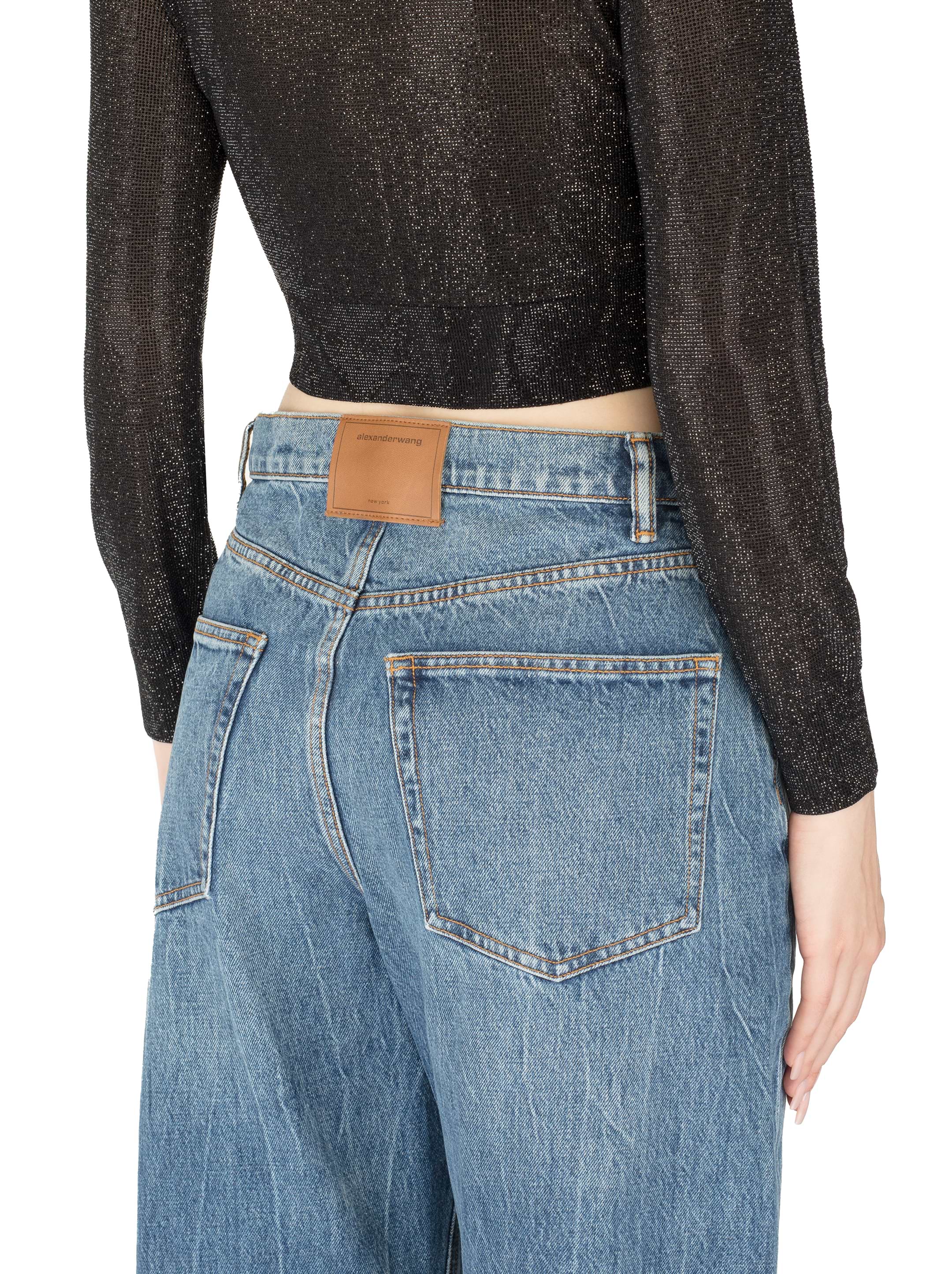 L'Appartement 美品　DENIM OVER ALL34 Alexander Wang Denim women's Logo wide-leg jeans - buy for