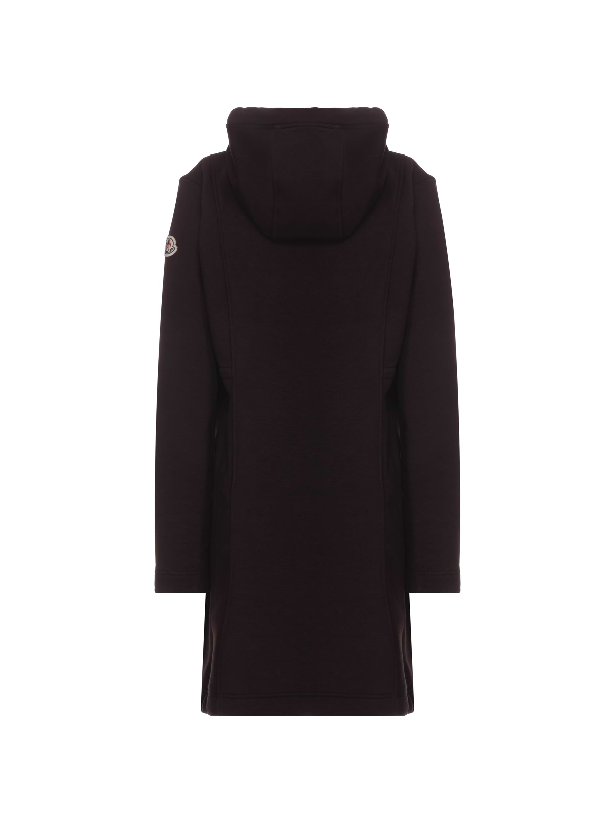ワンピース MONCLER FW24 Hooded dress (J20938I00010 999) Moncler women's Cotton hoodie dress with logo - buy for