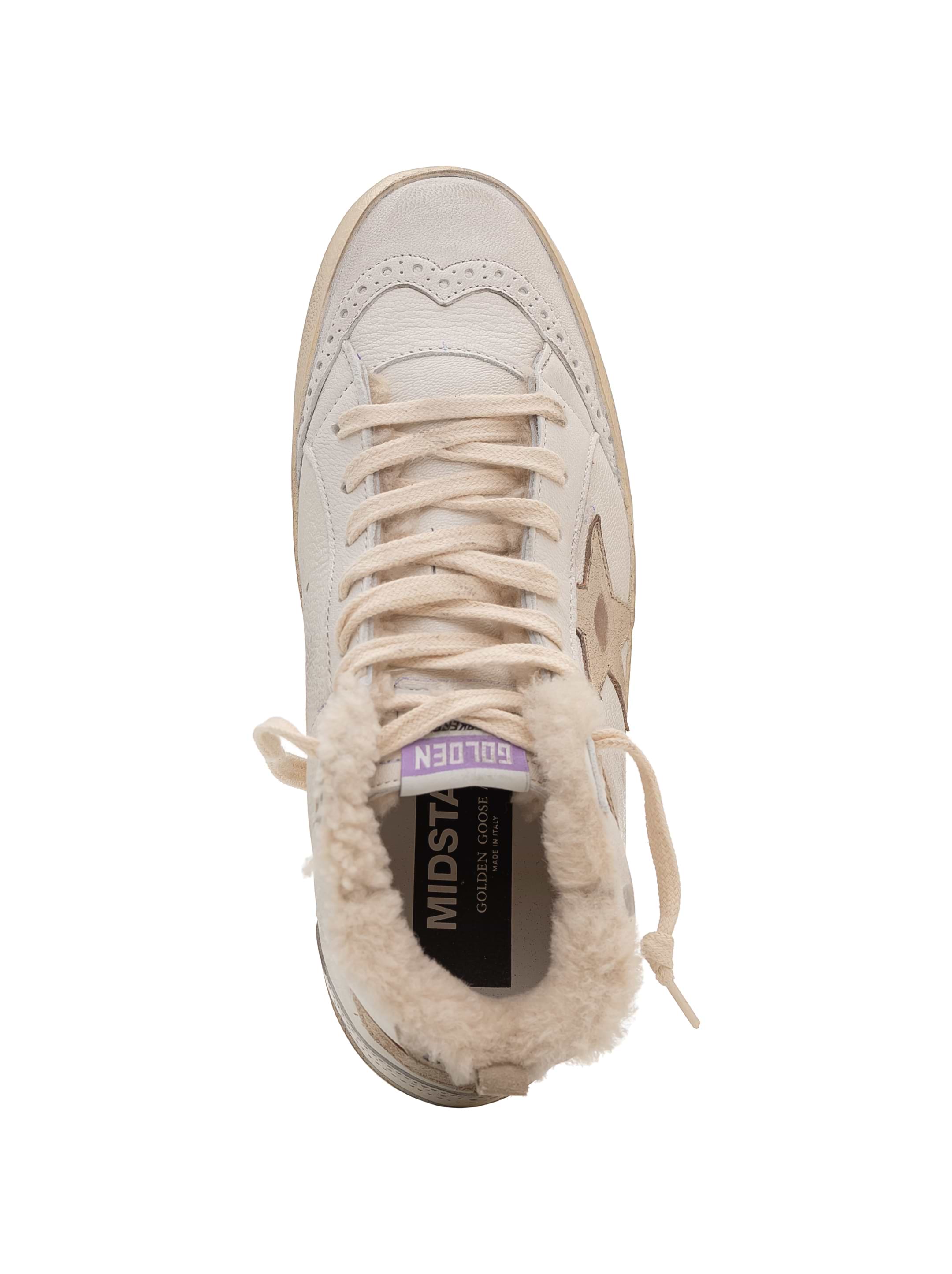 Кожаные кеды Mid Star Golden Goose для женщин - купить за