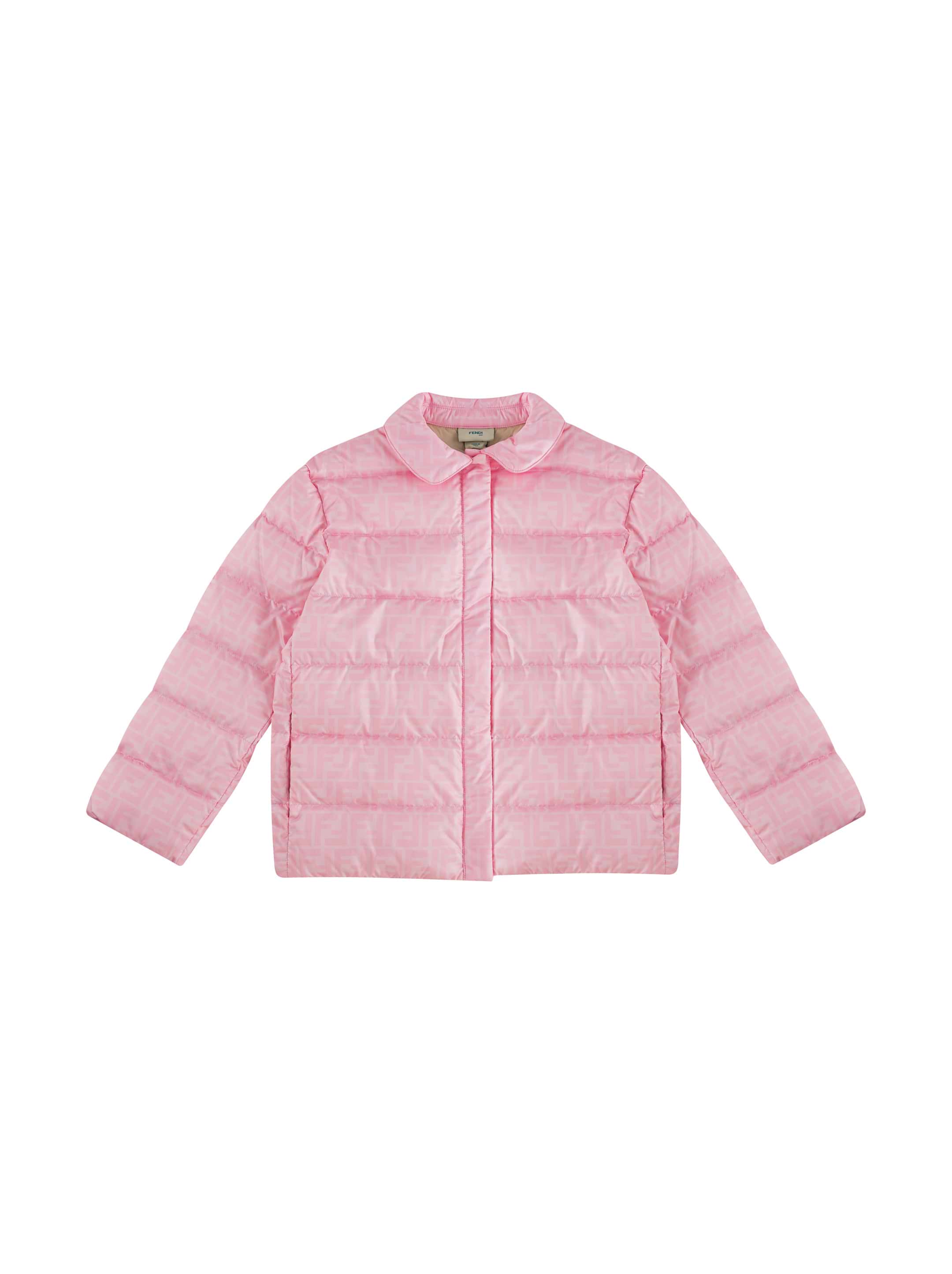 ジャケット FENDI Light-Pink Cotton Blend K-Way Fendi K-Way Reversible Rosa Confetto BUA037_A7LS_F0QE5