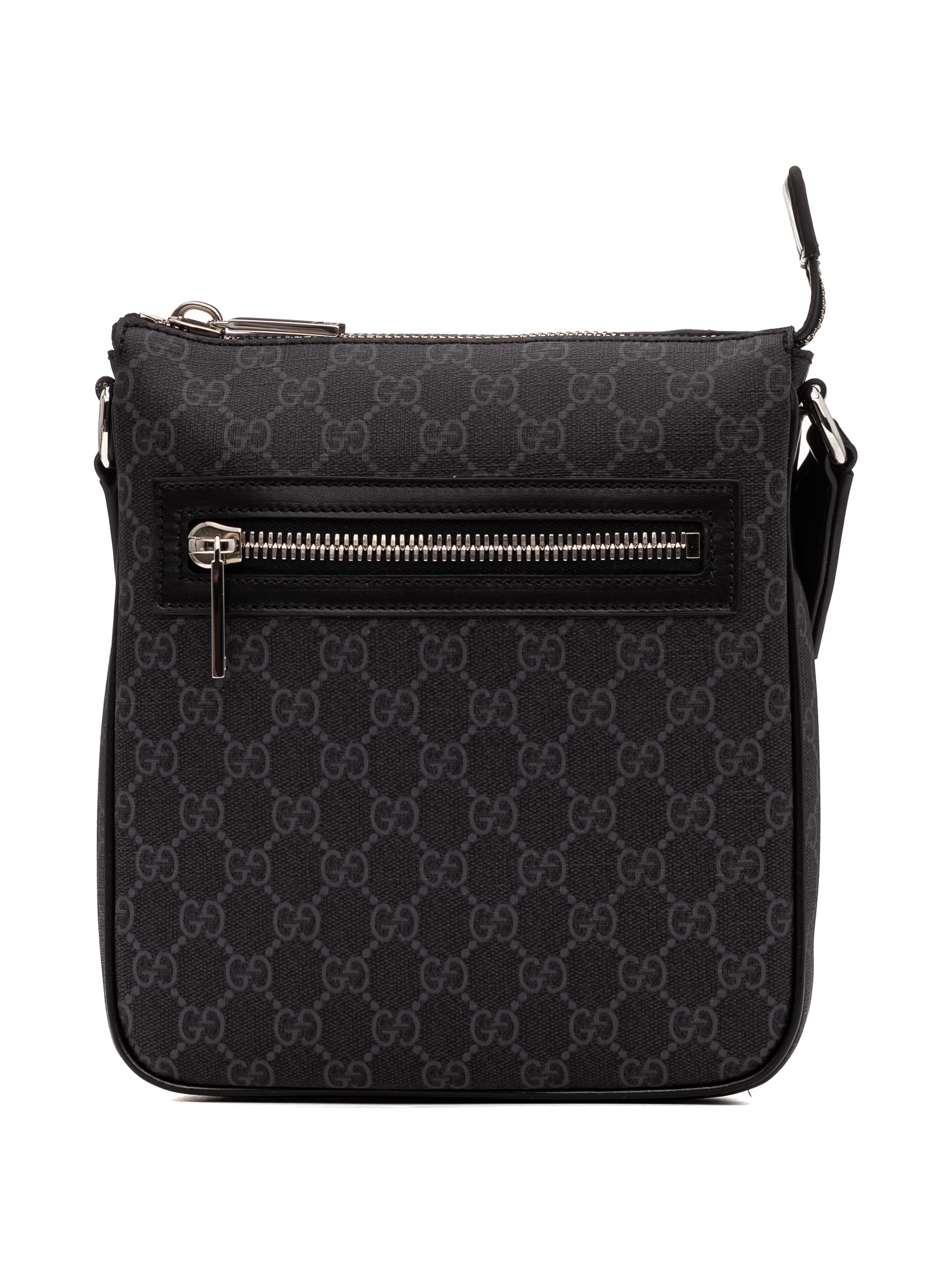 GUCCIバック Gucci Black Pebbled Leather 1973 Medium Shoulder Bag