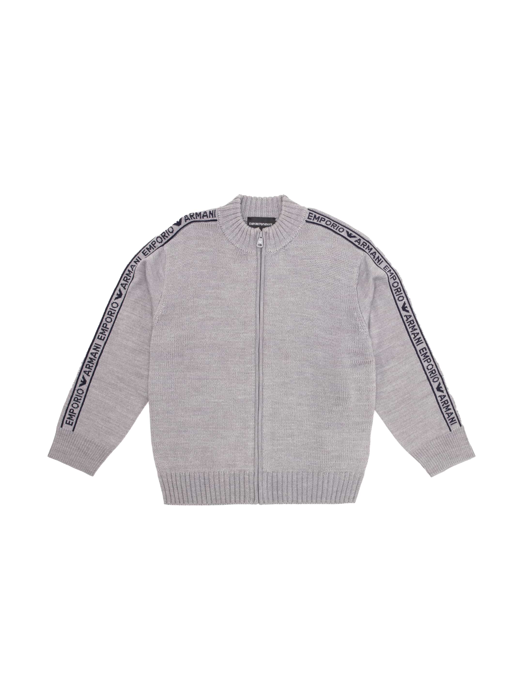 Knitted cardigan with side stripes EMPORIO ARMANI for kids