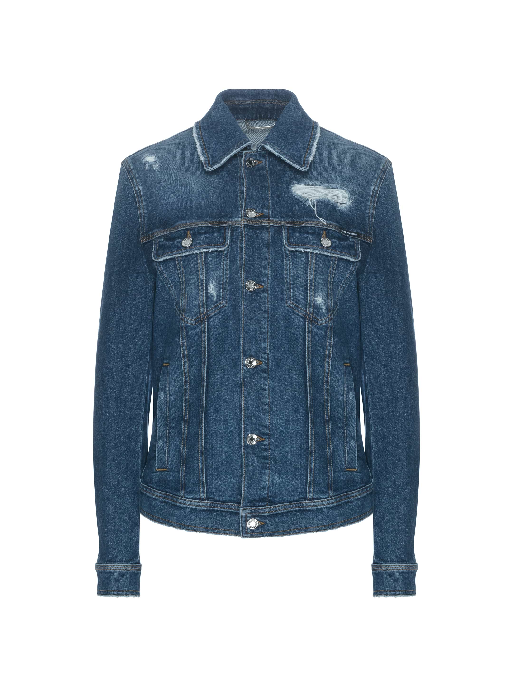 青 MA-1ジャケット DOLCE&GABBANA Dolce&Gabbana men's Logo denim jacket - buy for 603420 KZT