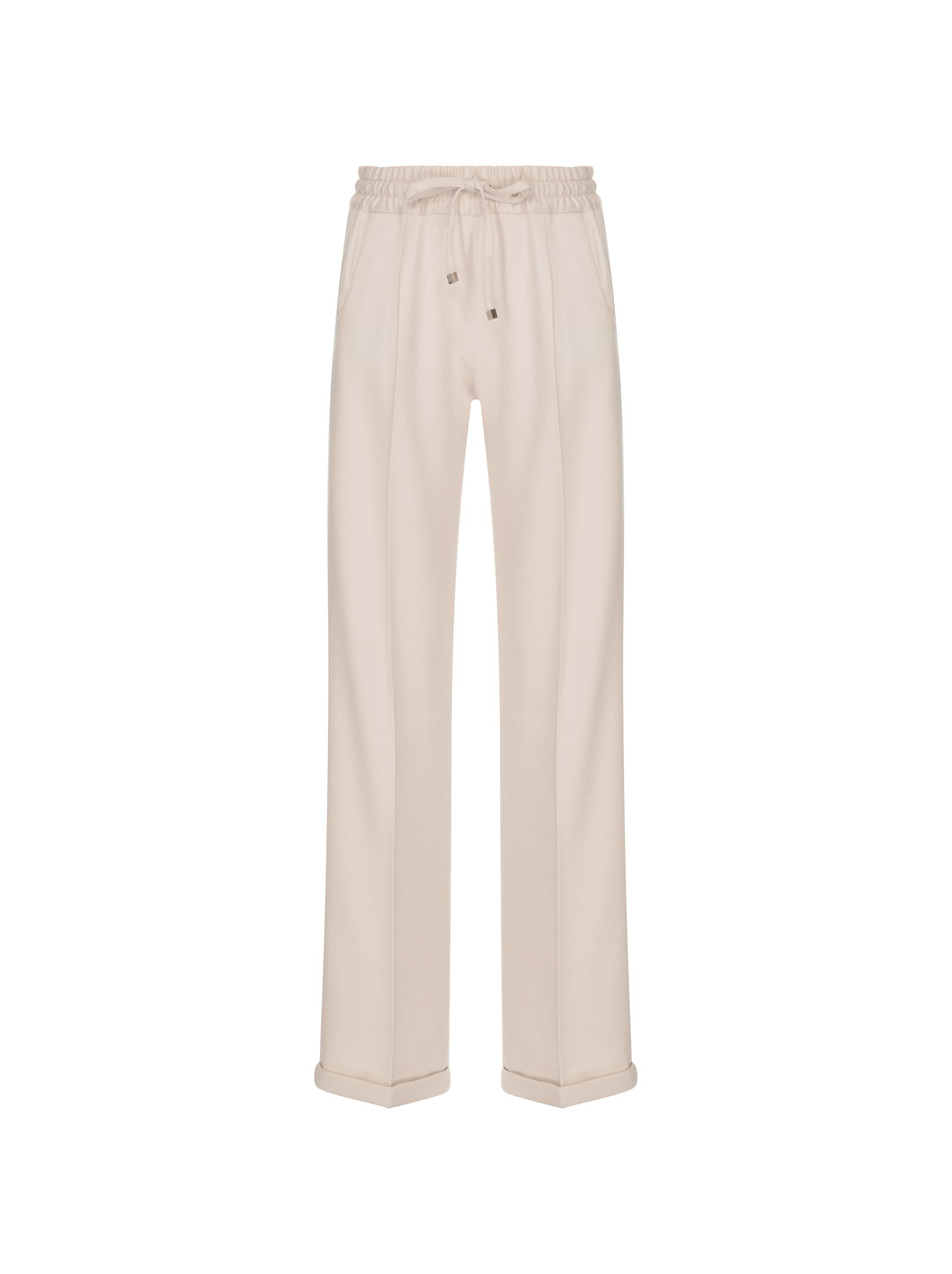 パンツ KITON Women Straight Pants D56108K0920C0145 White White straight women's trousers 100% wool | Kiton