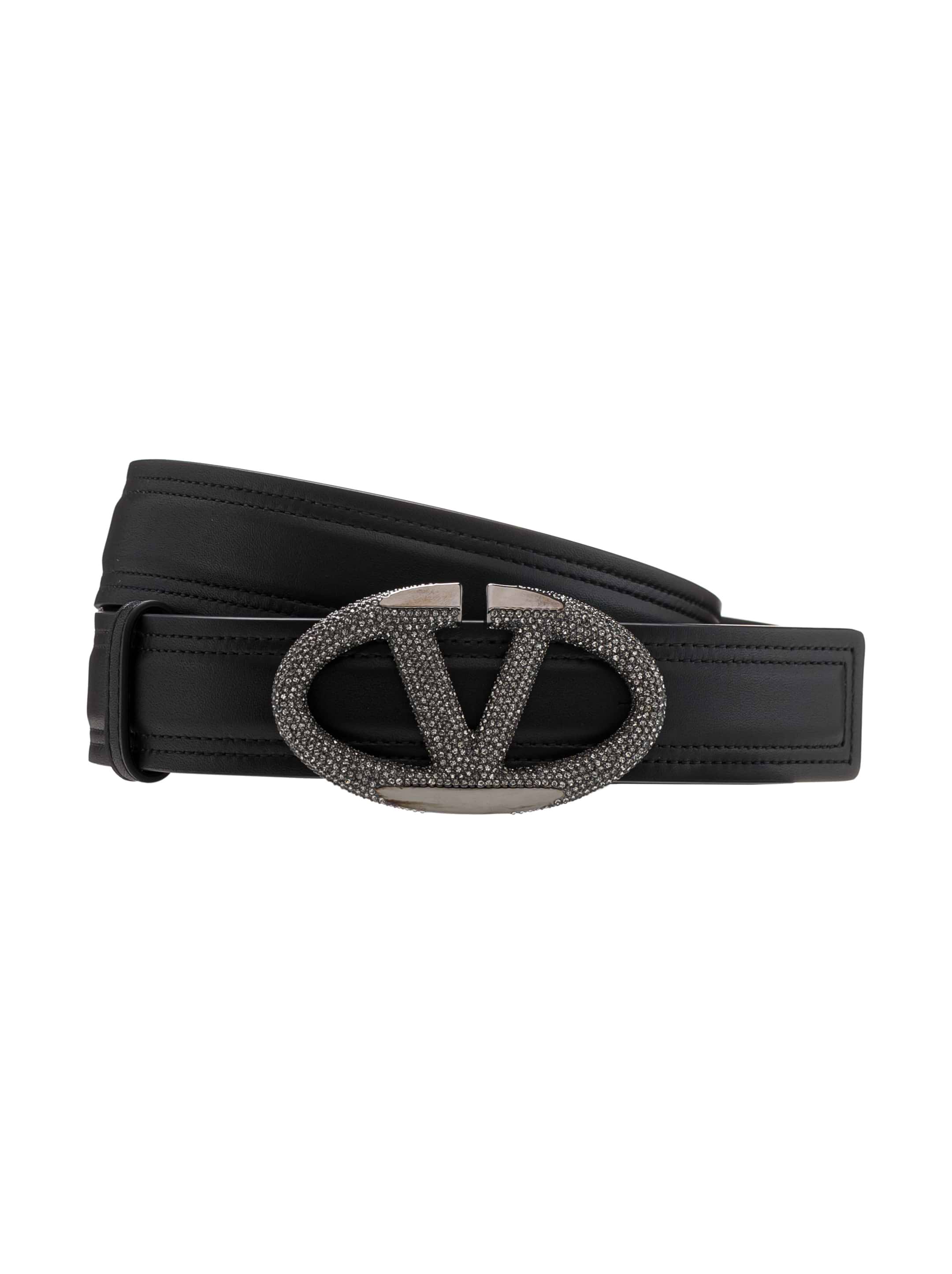 Valentino Garavani women's V-logo leather belt - buy for