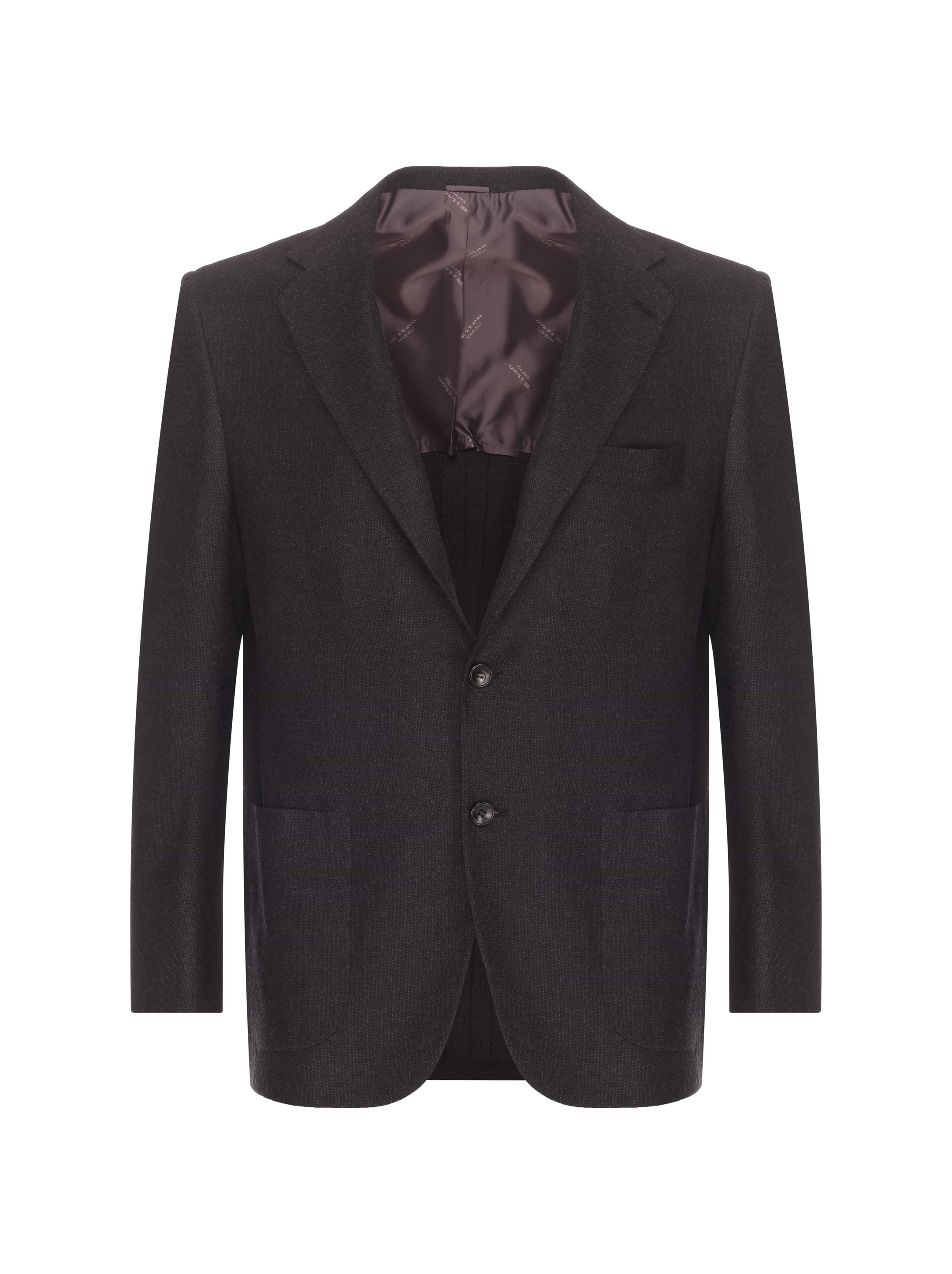 Kiton men's Single-breasted blazer with micro-pattern - buy
