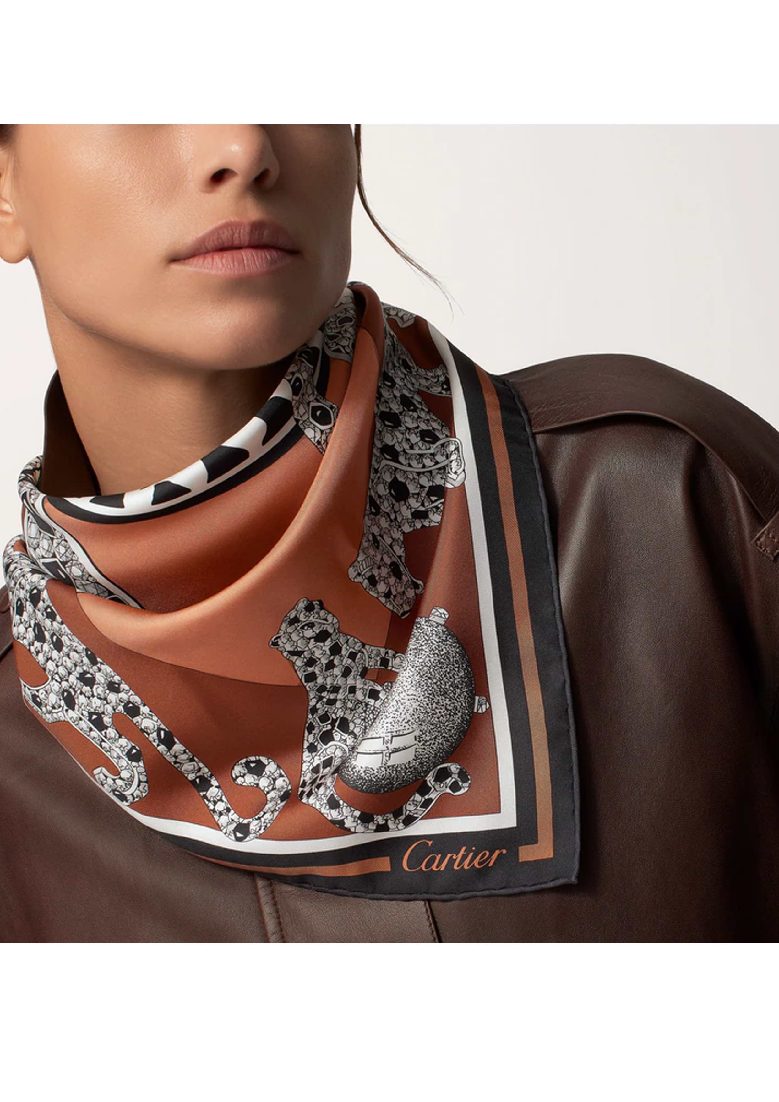 Cartier シルクスカーフ フラミンゴ Cartier シルクスカーフ フラミンゴ