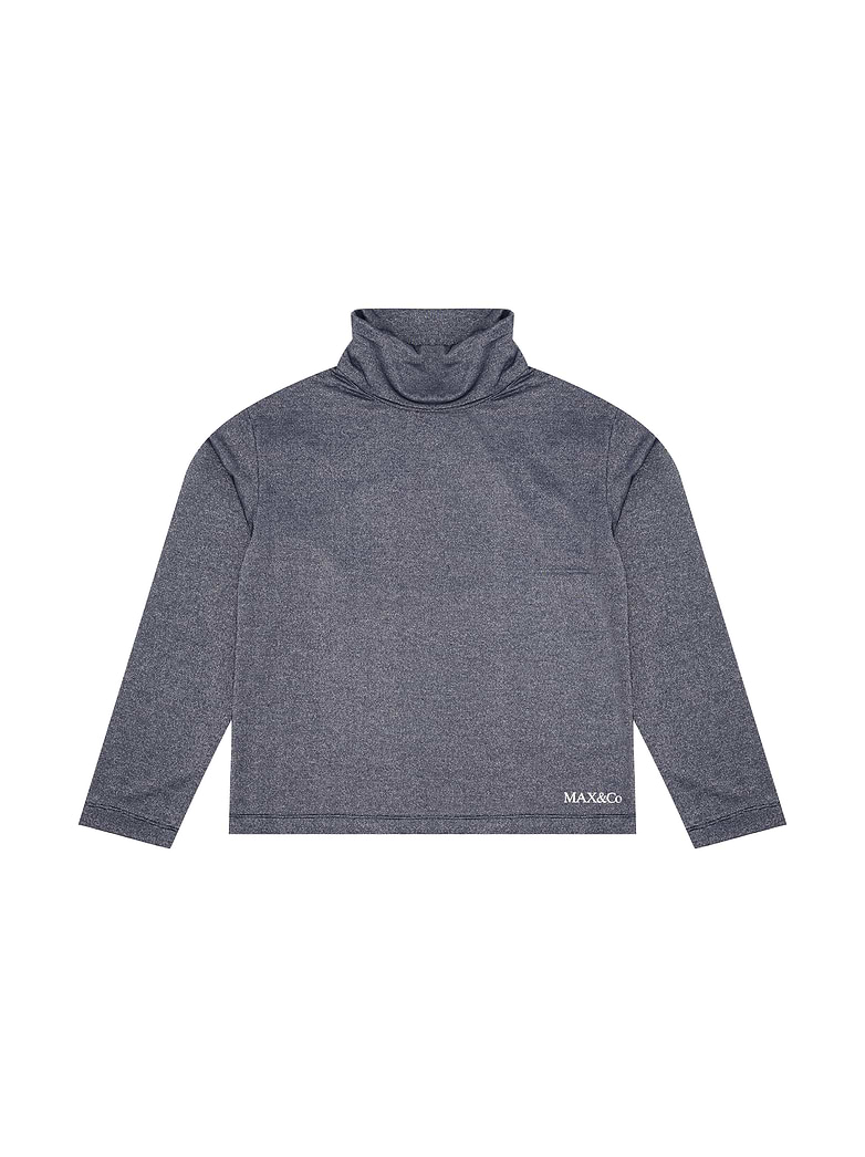 Max&Co kids' Jersey turtleneck sweater with lurex buy for 61600 - Main Image