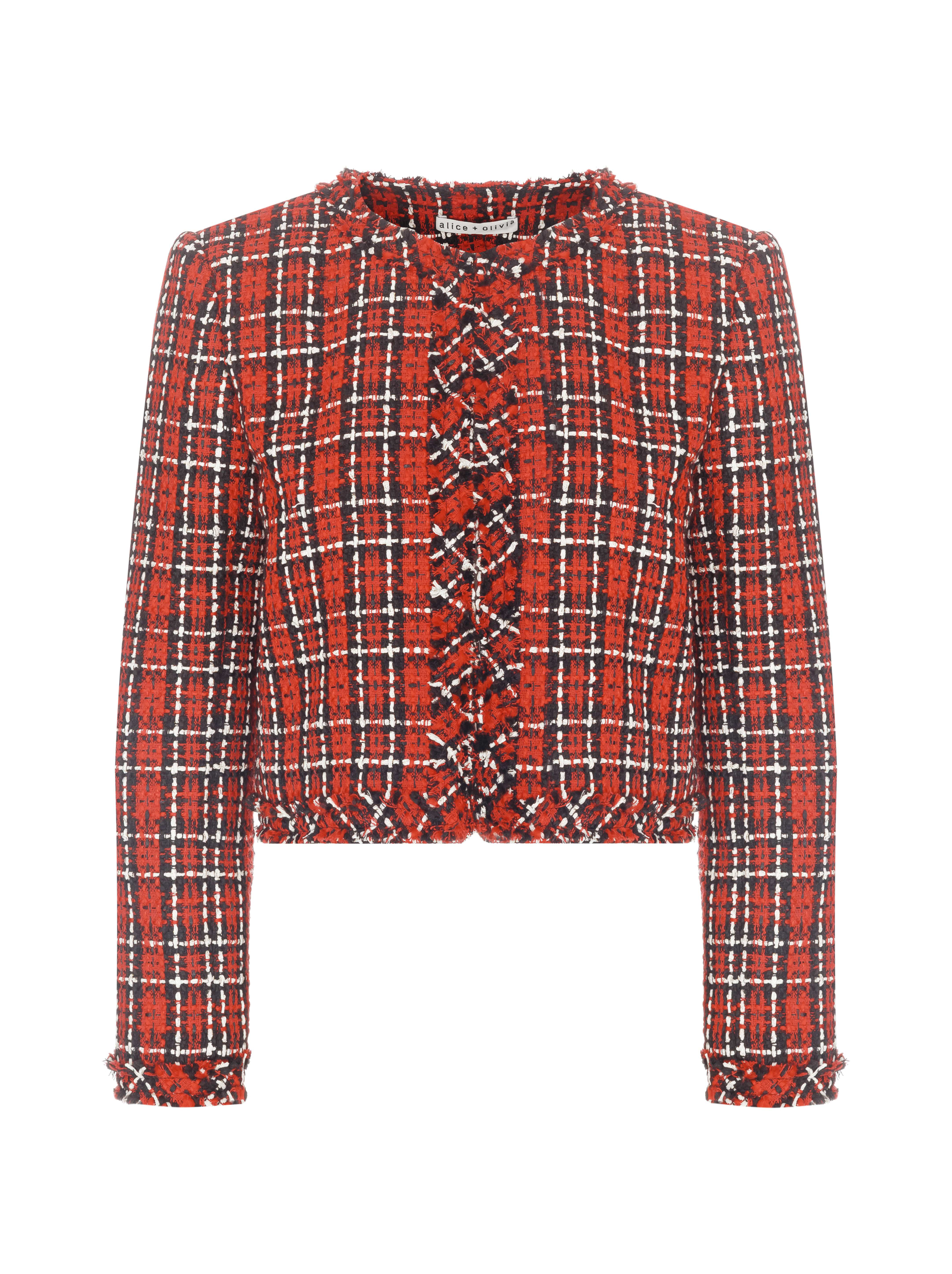 Kidman checkered tweed jacket Alice+Olivia for women - buy
