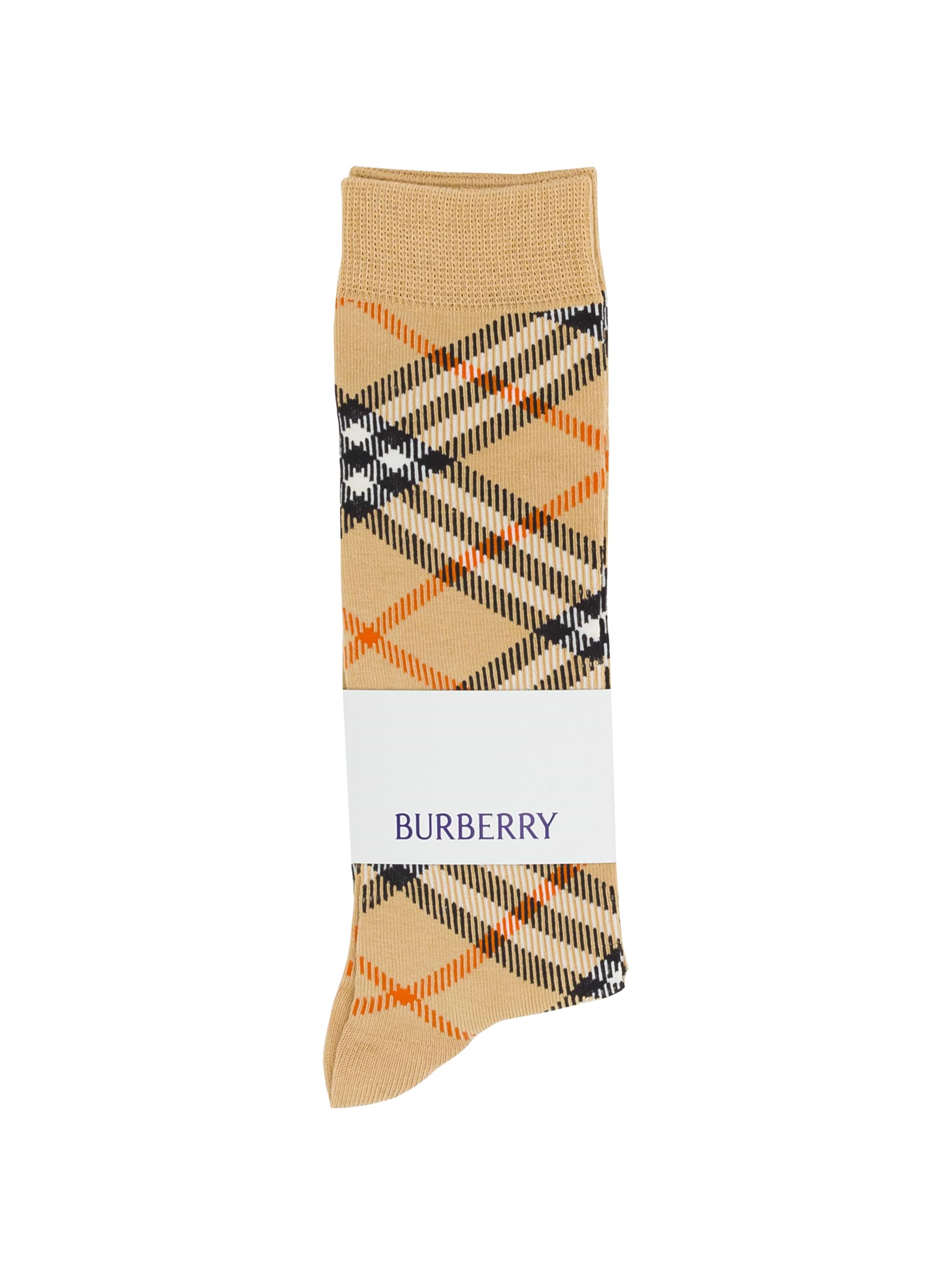 Burberry kids' Vintage Check cotton knee socks - buy for