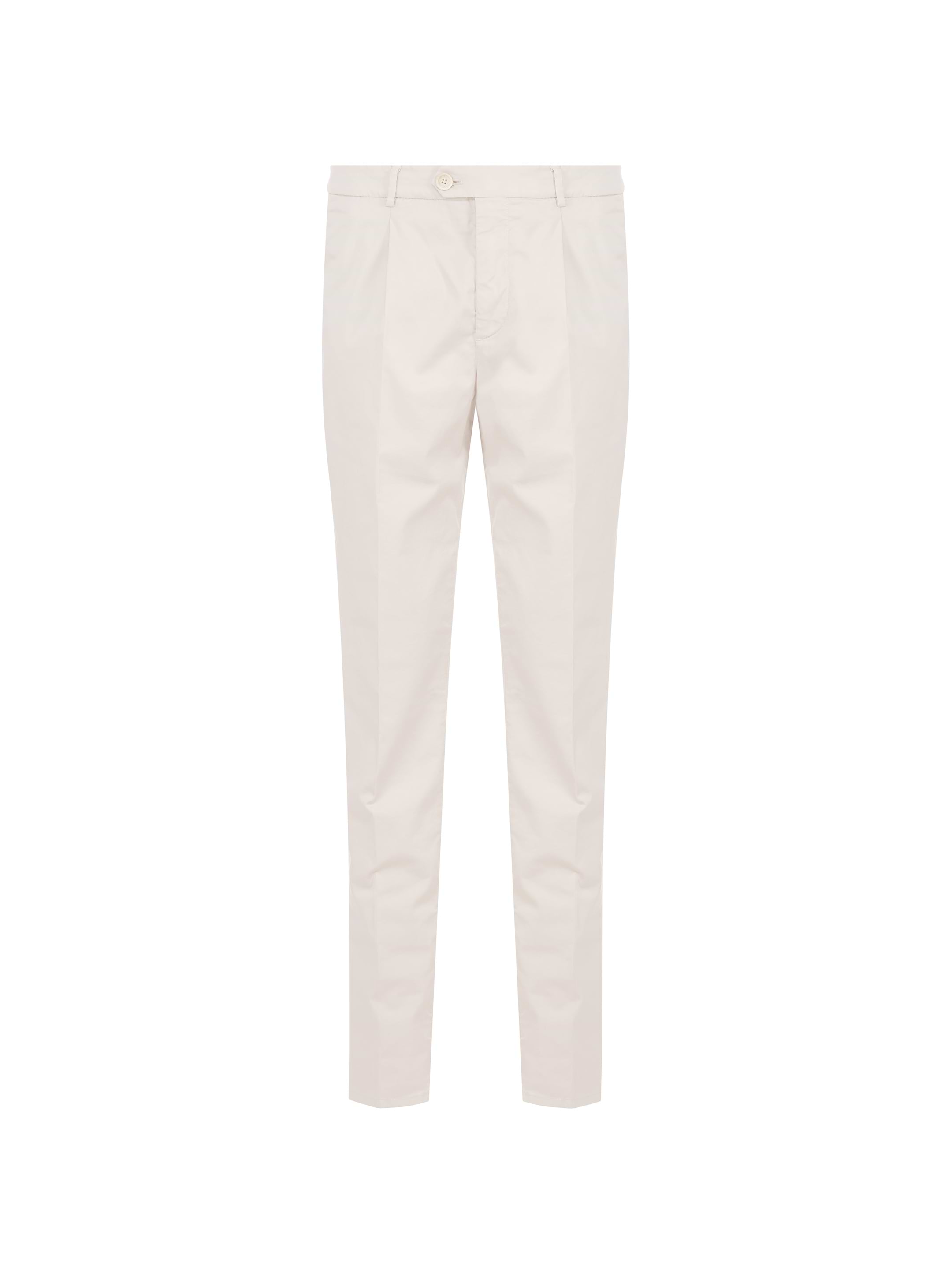 パンツ Brunello Cucinelli Ivory Trousers In Cotton And Linen Brunello Cucinelli men's Linen straight leg pants - buy for