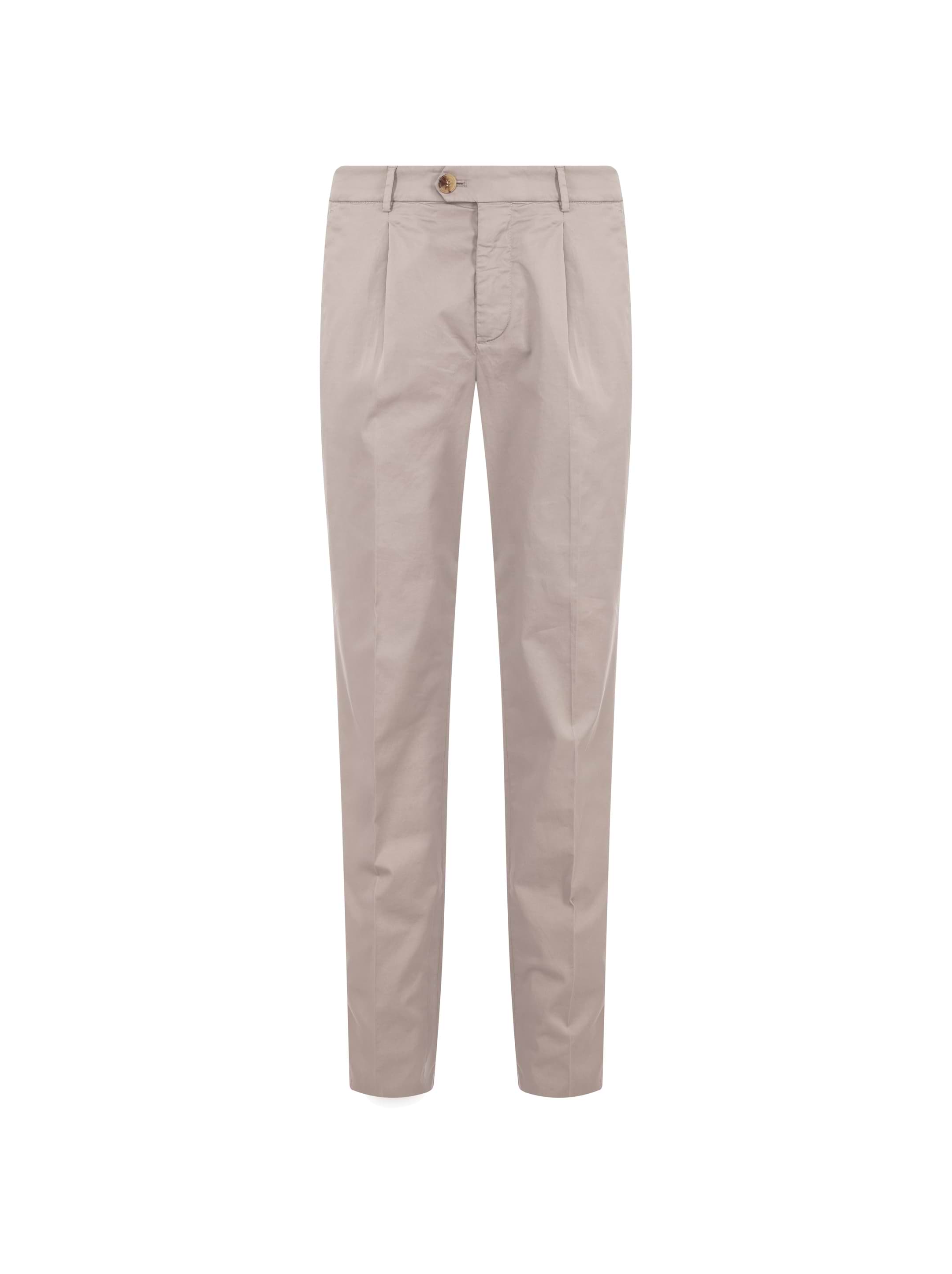 【Brunello Cucinelli】ツイル taperedパンツ BRUNELLO CUCINELLI Pleated cotton-blend twill tapered pants