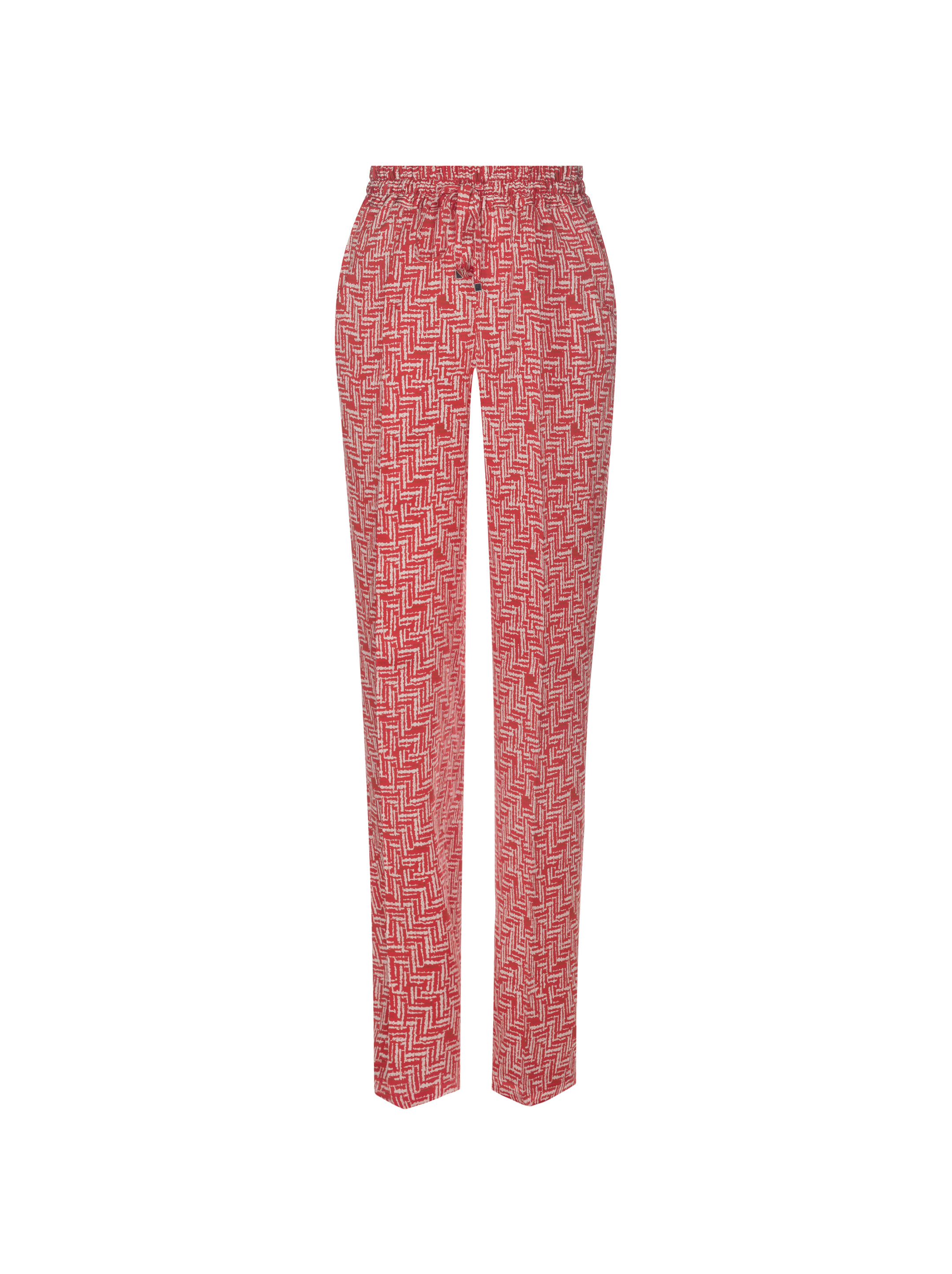 【BAON】Zed brushed cotton straight pants Straight leg pants with print Kiton for women - buy in the