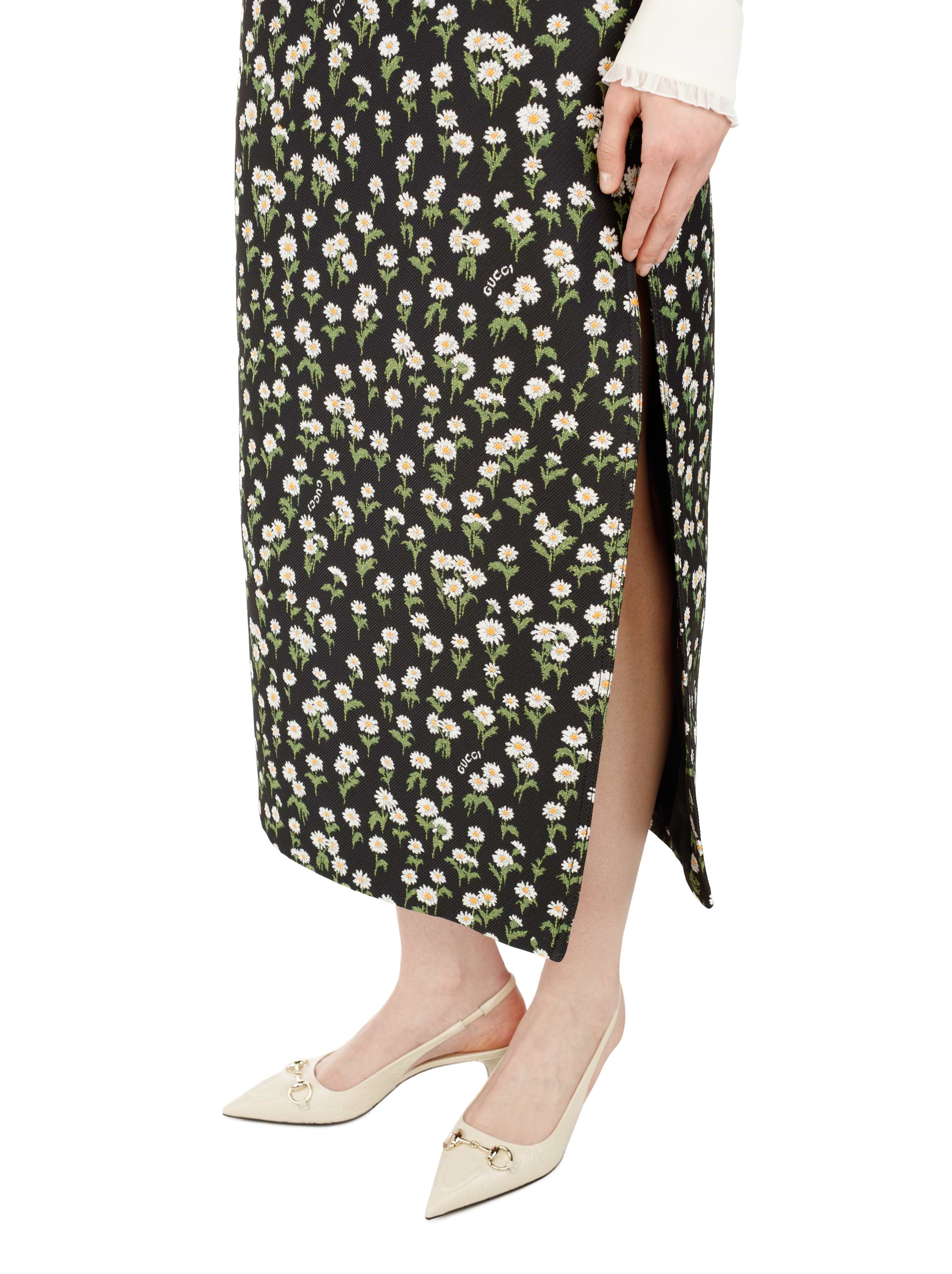 Gucci women's Midi skirt with floral pattern - buy for
