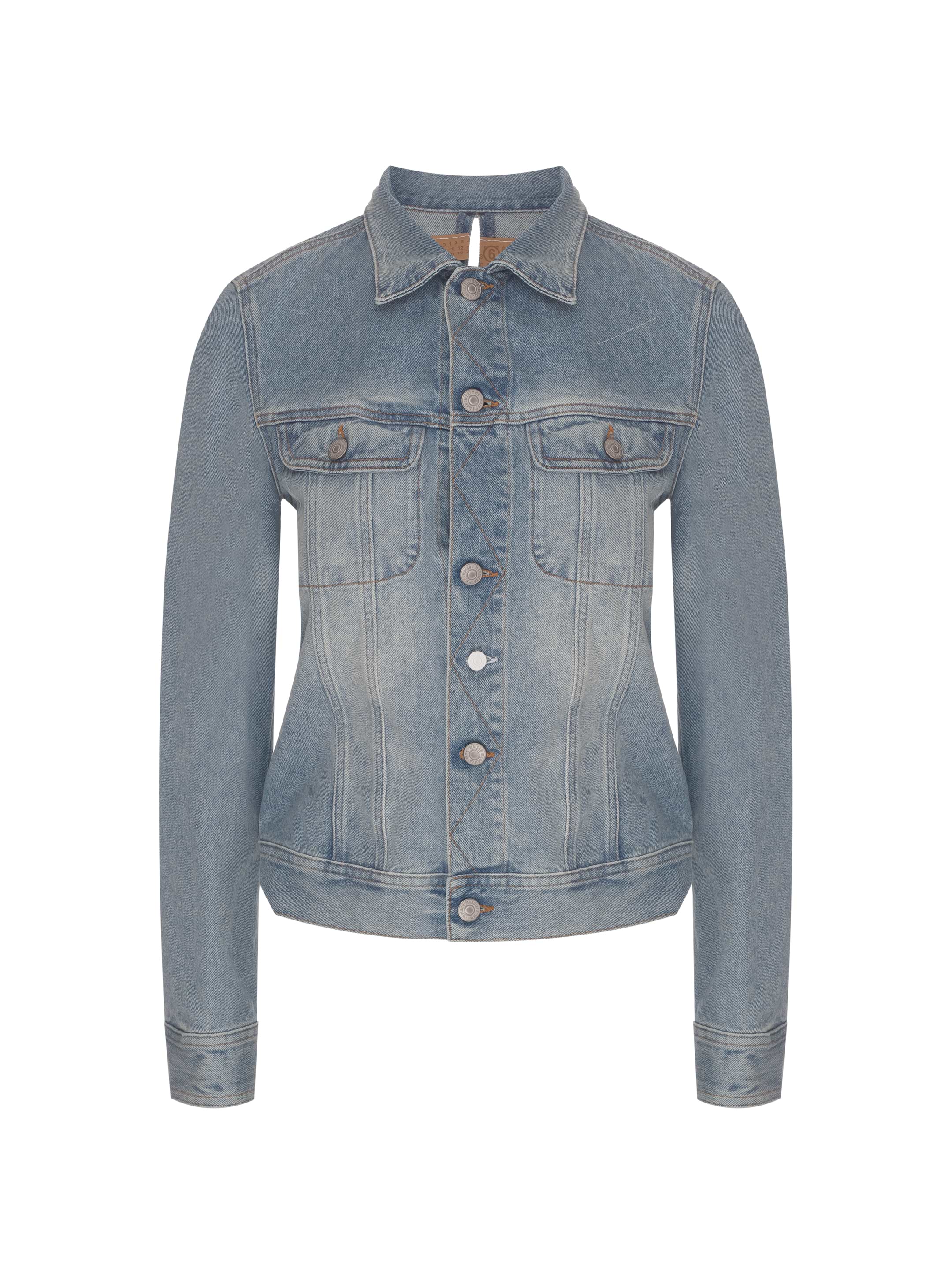 MM6 MAISON MARGIELA Crinkle-effect denim ジャケット Mm6 Maison Margiela Crinkle Effect Denim Jacket | Balardi