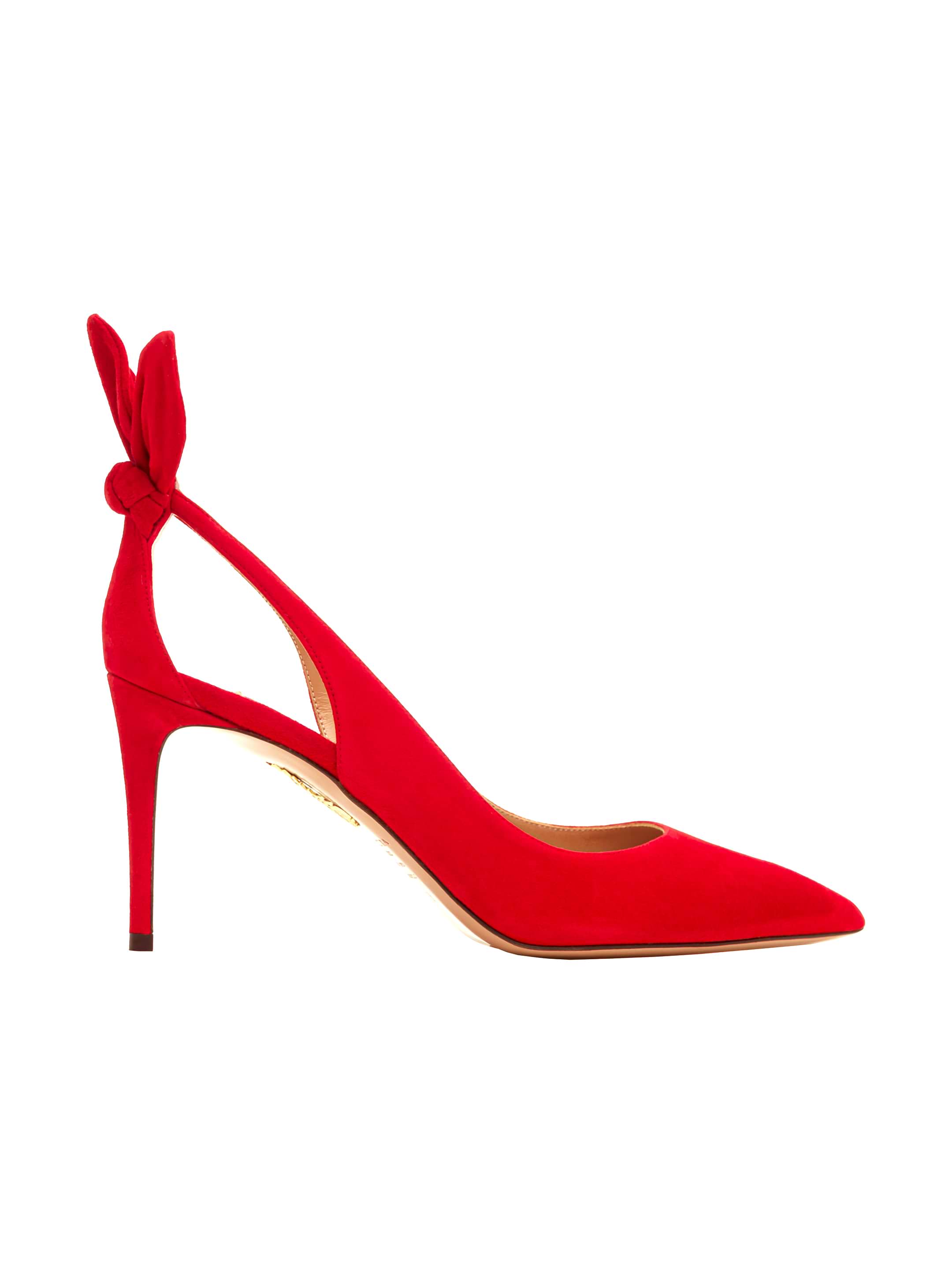 Aquazzura women's Bow Tie suede pumps buy for 349900 KZT in the