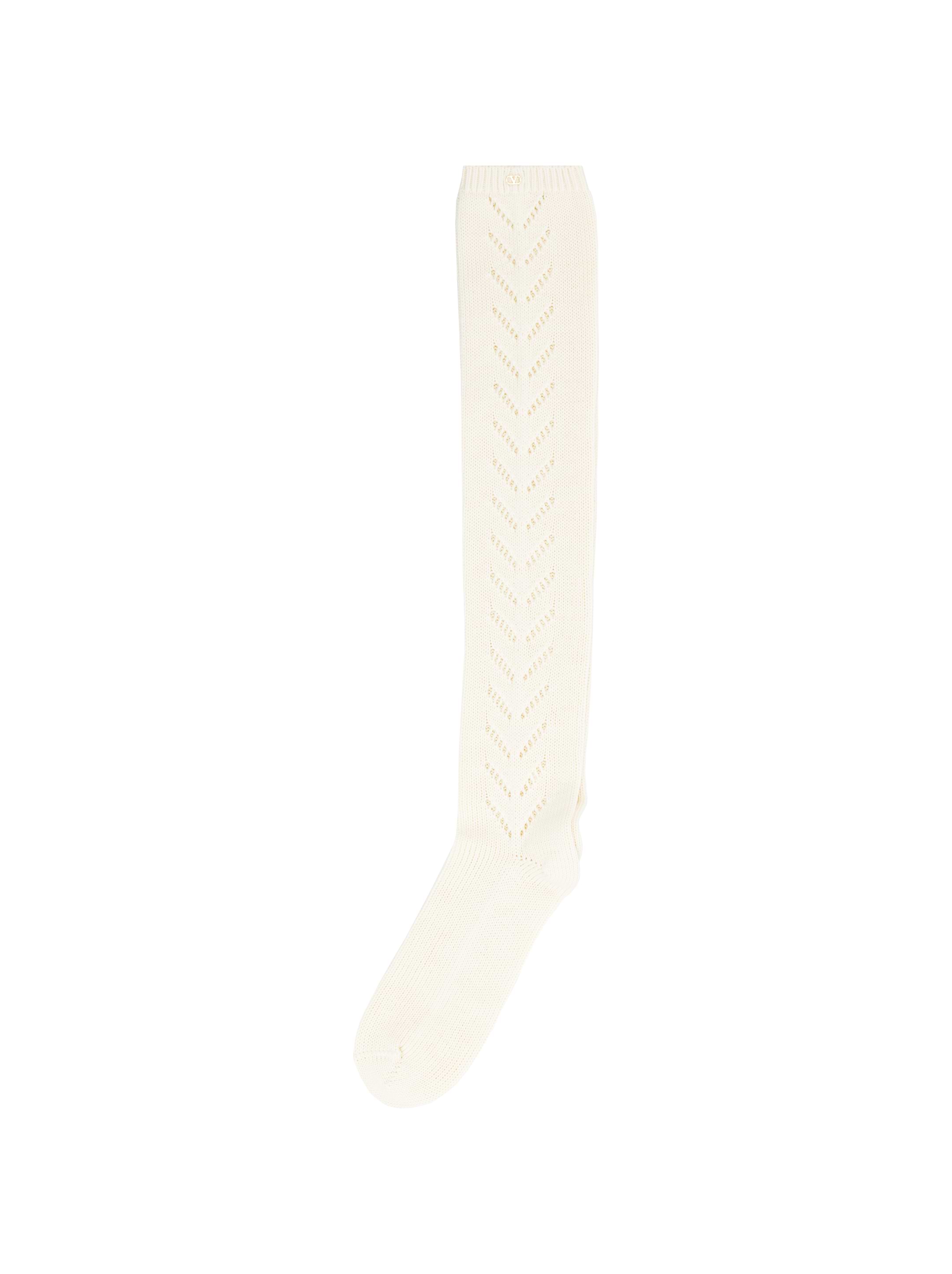 Valentino Garavani women's V-logo Knitted knee socks - buy