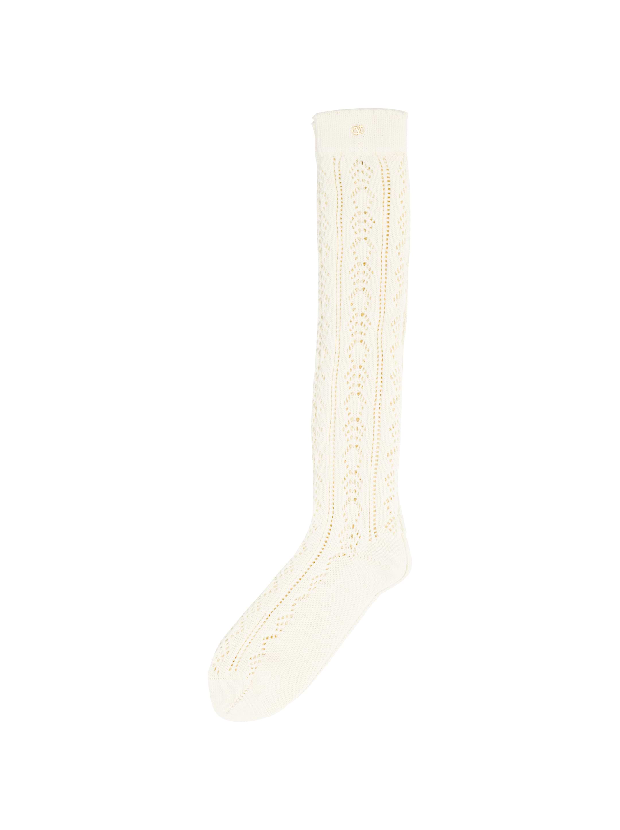 Valentino Garavani women's V-logo Knitted knee socks - buy