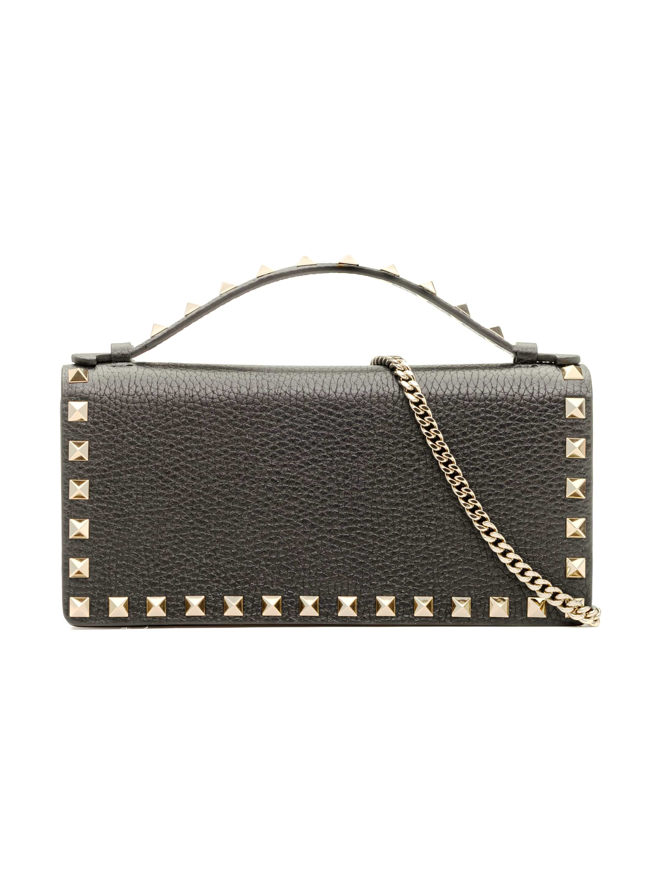 Rockstud leather clutch Valentino Garavani for women - buy