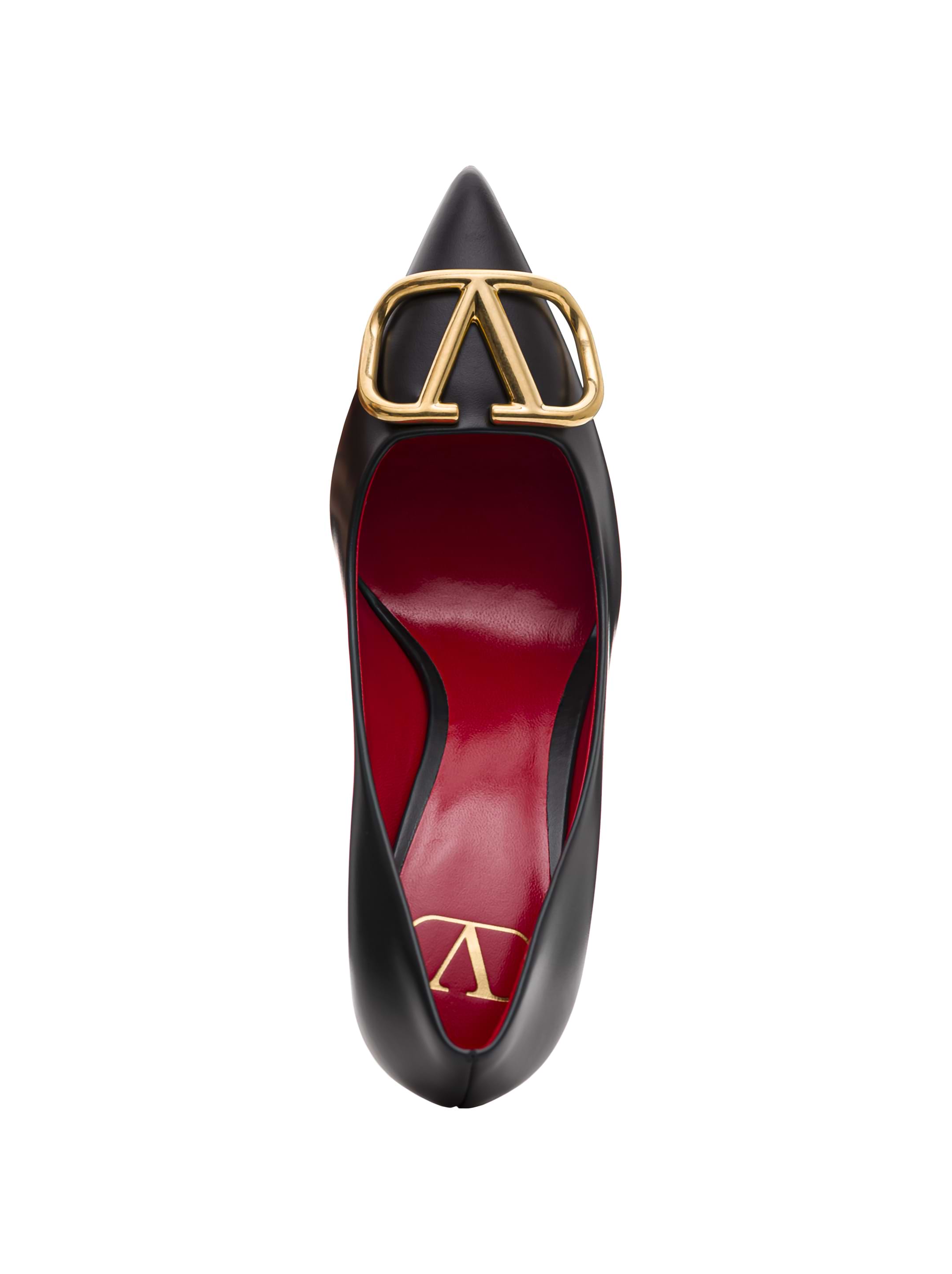 Valentino Garavani women's V-logo leather pumps - buy for
