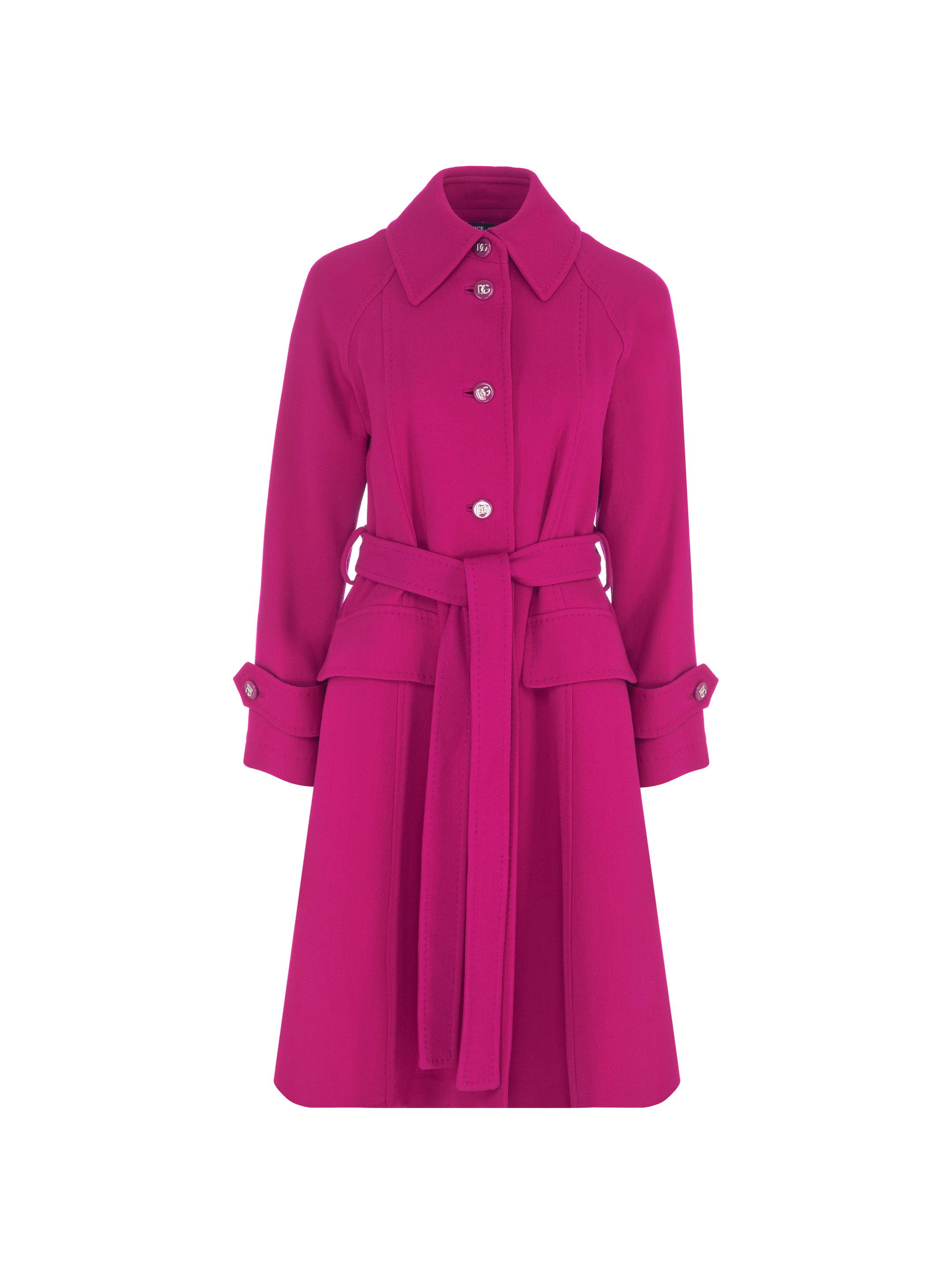 【良品】DOLCE & GABBANA ロングコート ピンク 42 Dolce&Gabbana women's Woolen single breasted coat - buy for