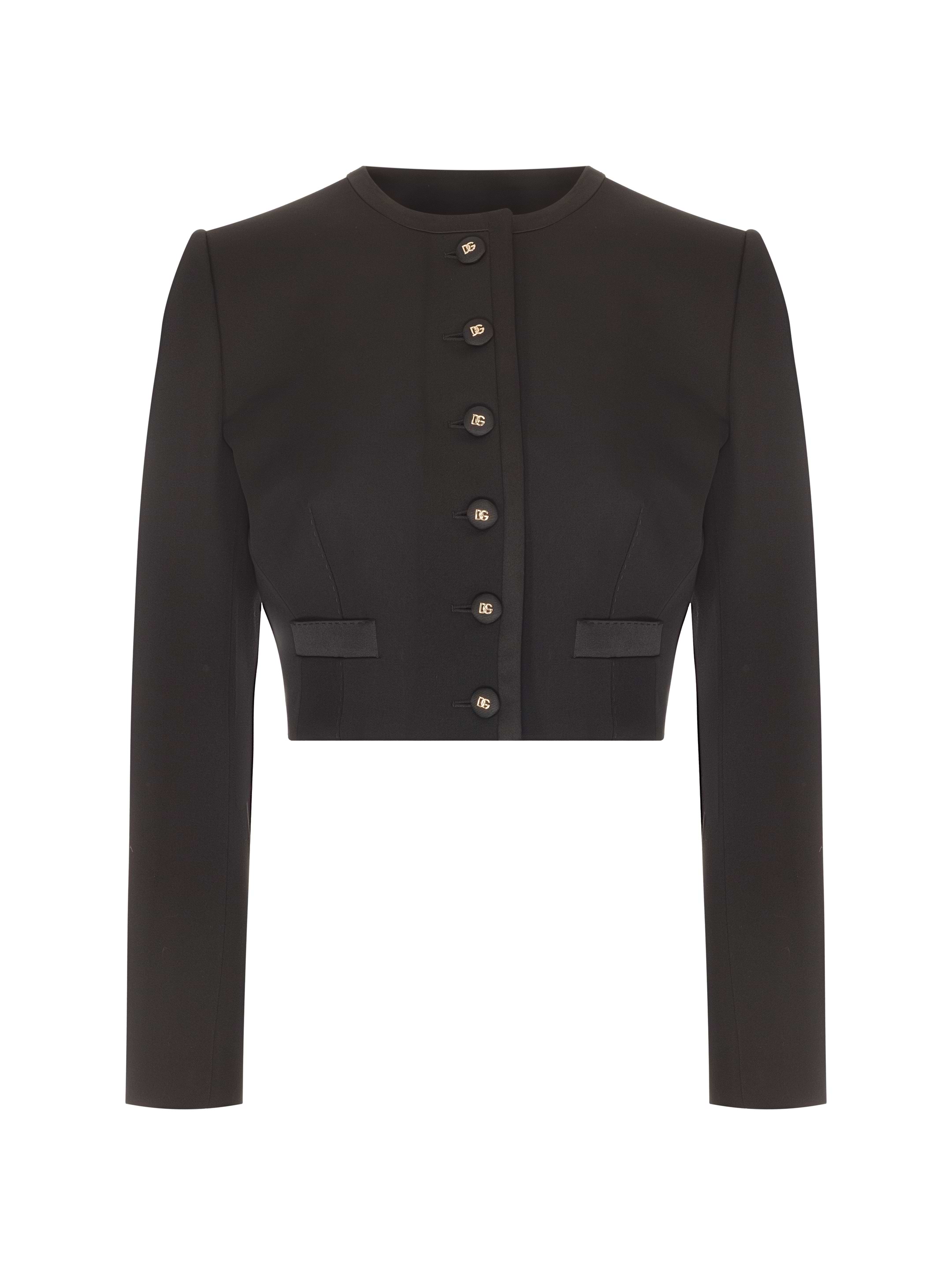 ジャケット・アウター DOLCE&GABBANA - wool jacket Dolce & Gabbana Logo-Plaque Pinstripe Wool Jacket | Sendegaro US
