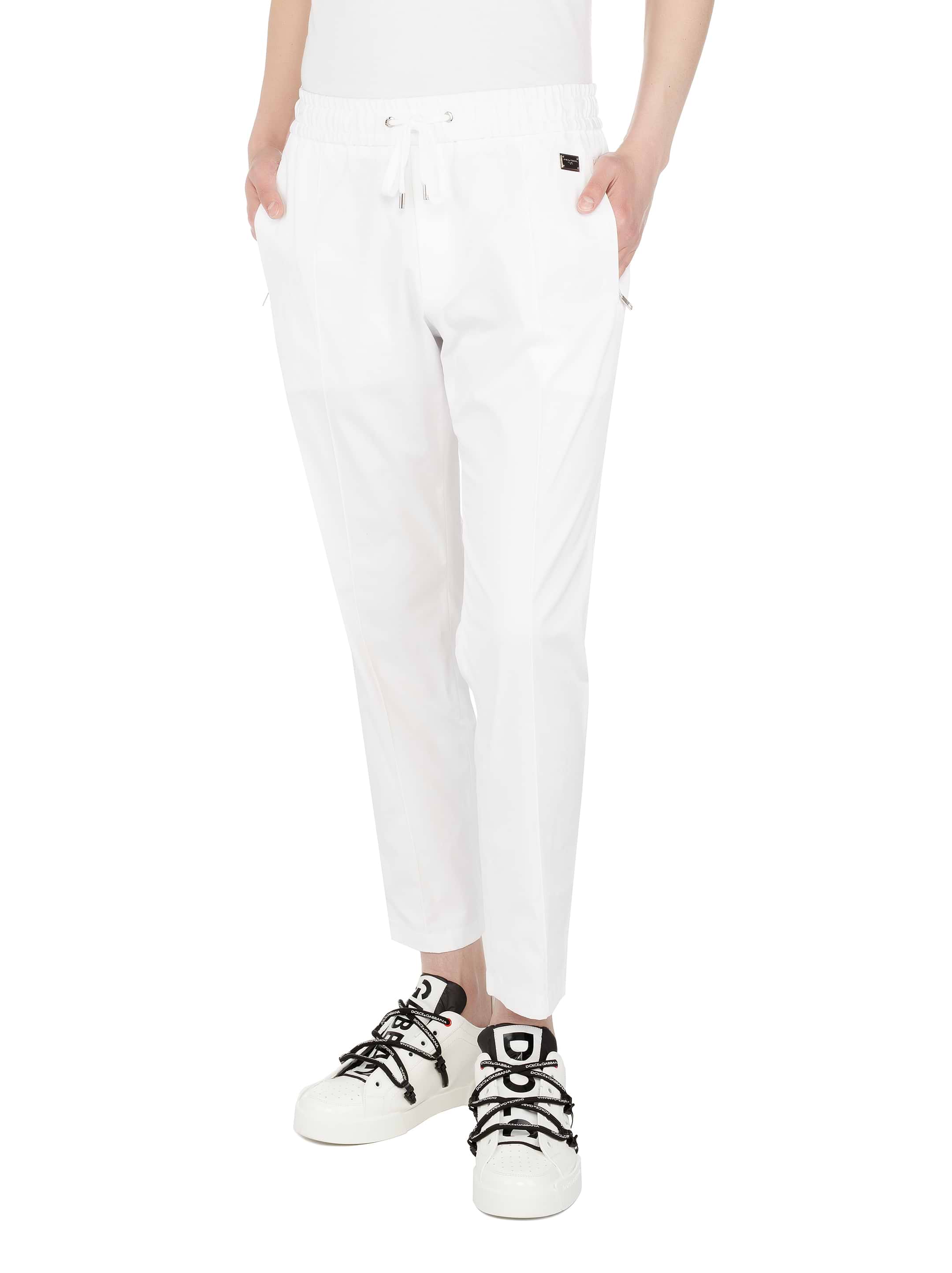 【DOLCE&GABBANA】プレスクリースパンツ Straight-leg pinstripe pants
