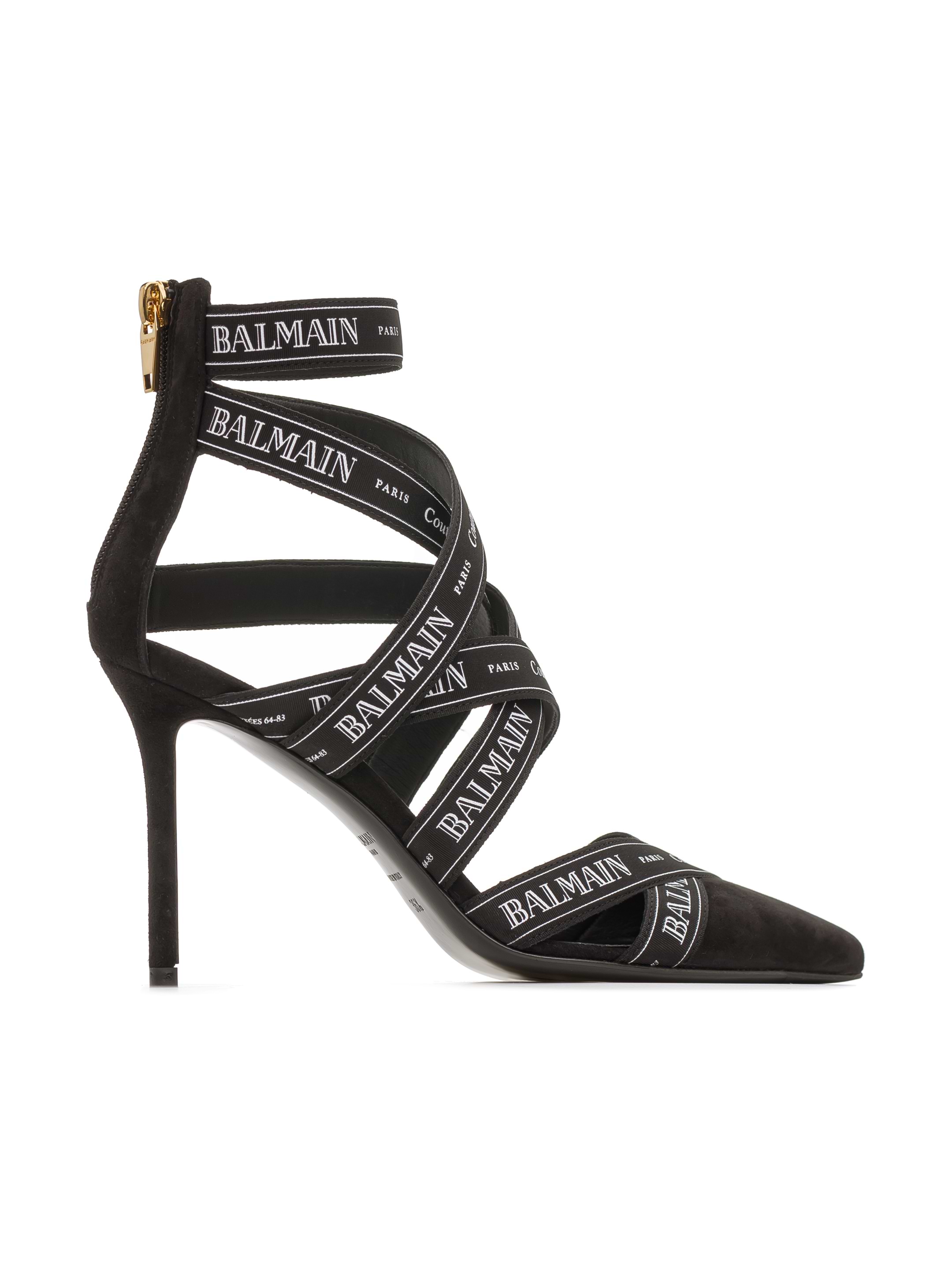 Balmain women's Suede pumps with monogram - buy for 318900