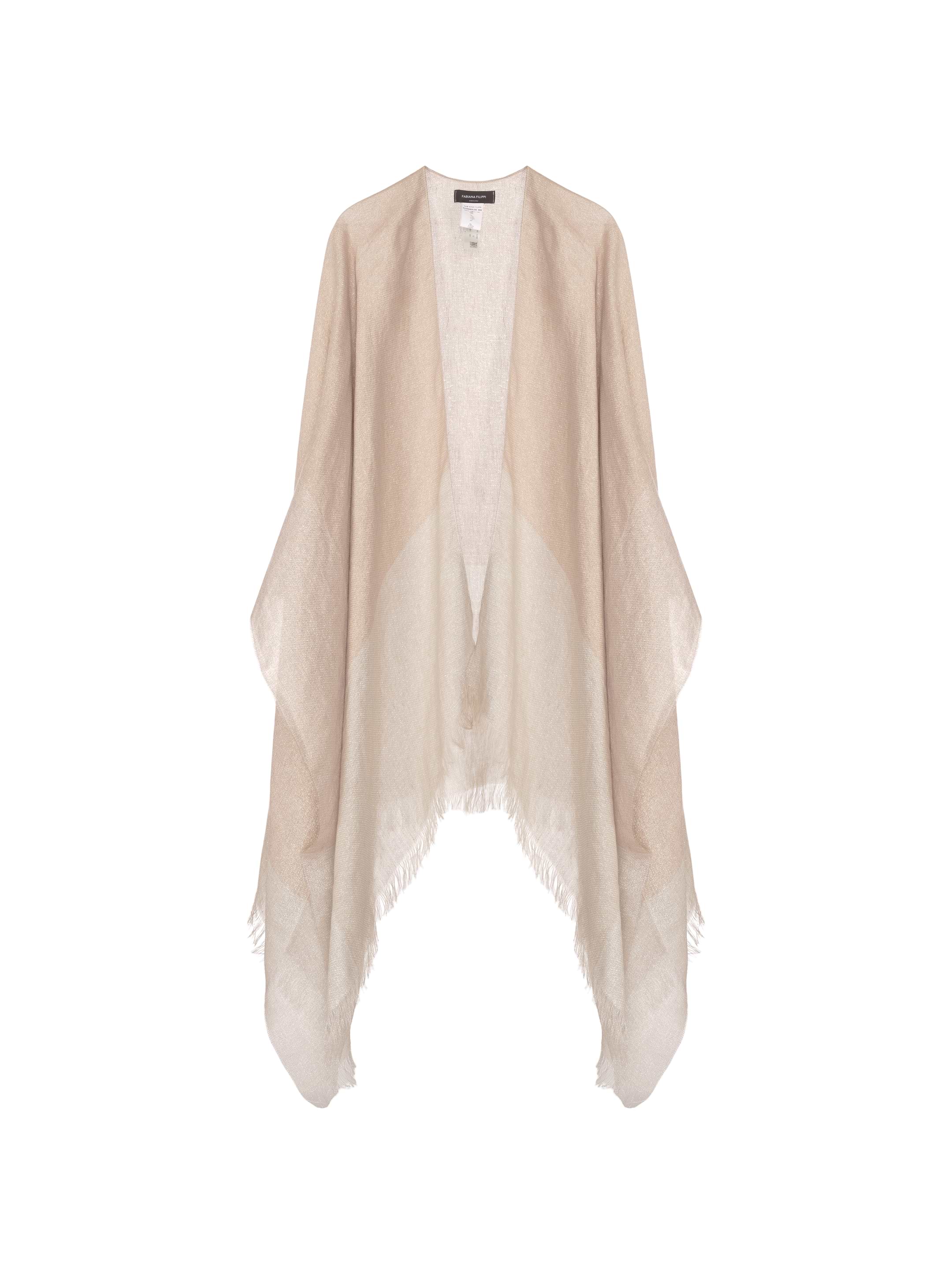 Printed knitted cape with lurex Fabiana Filippi for women