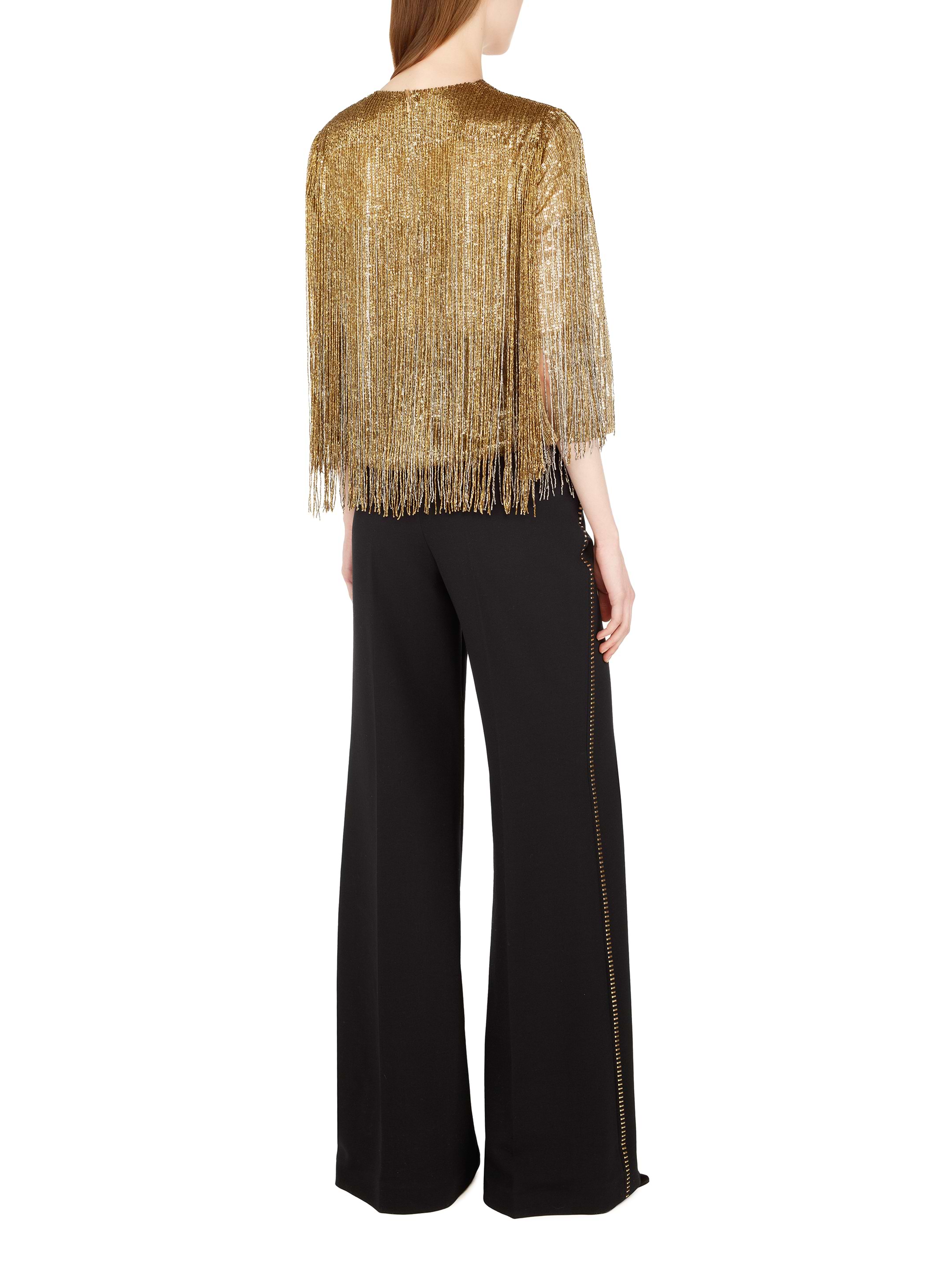 パンツ ELIE SAAB WIDE-LEG TROUSERS IN CREPE DE CHINE Stud embellished wide leg pants Elie Saab for women - buy in