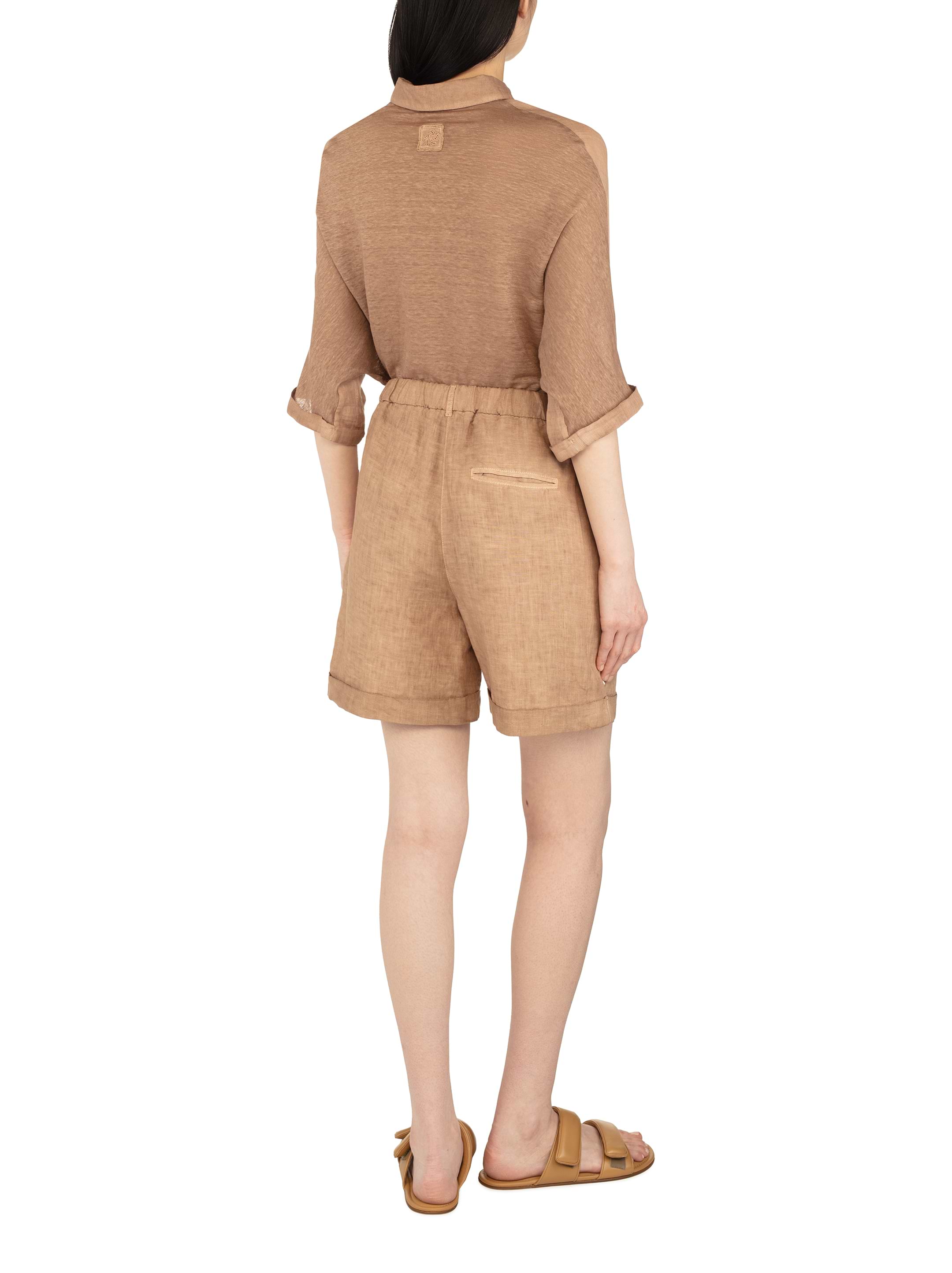 ショートパンツ 120 LINO SS23 LINEN SHORTS (Y0W29DF_000F753000Y050) 120% Lino Elasticized Linen Floral Shorts | Saks Fifth Avenue