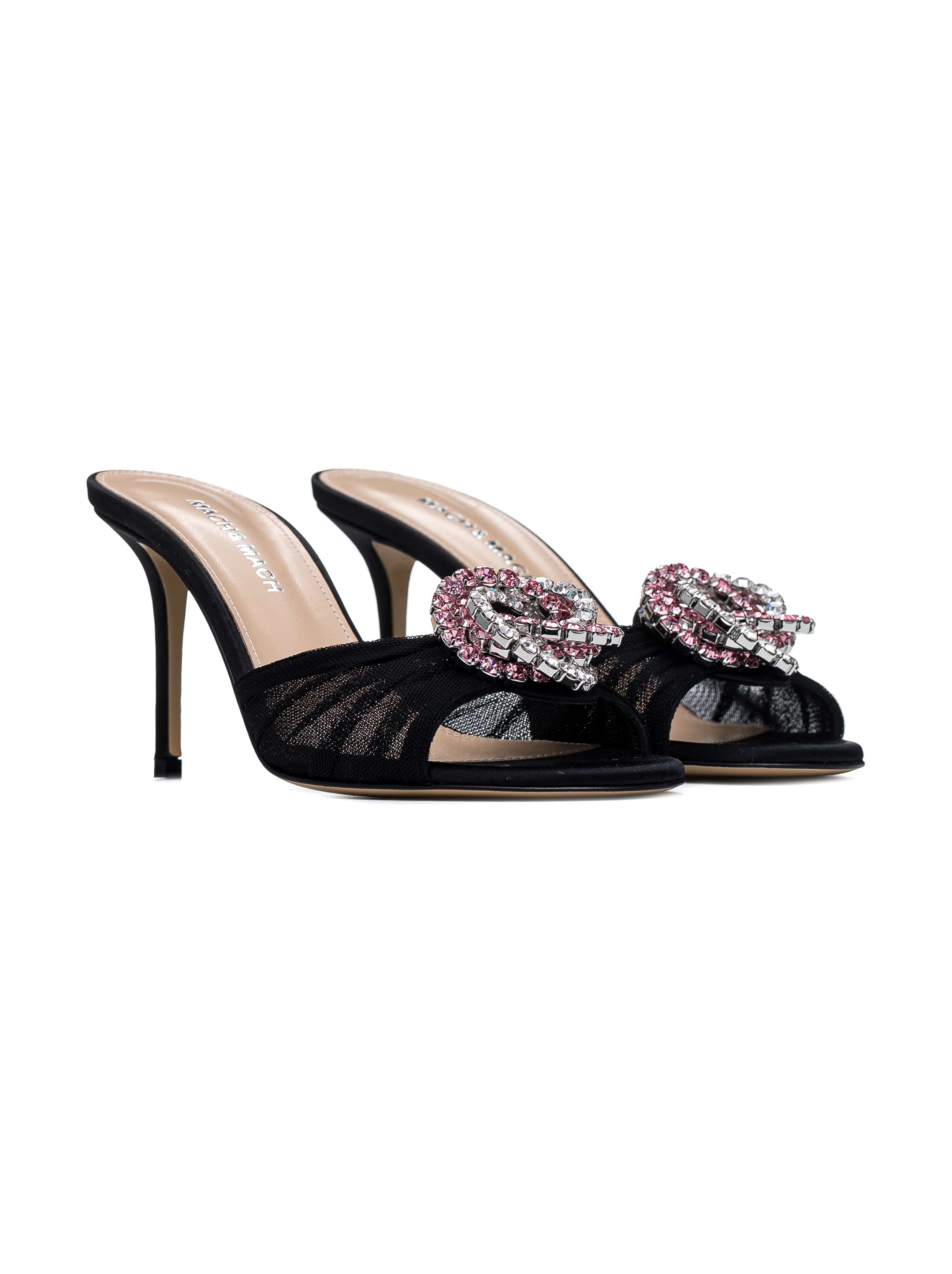 Mach & Mach women's Mesh mules with appliqué - buy for