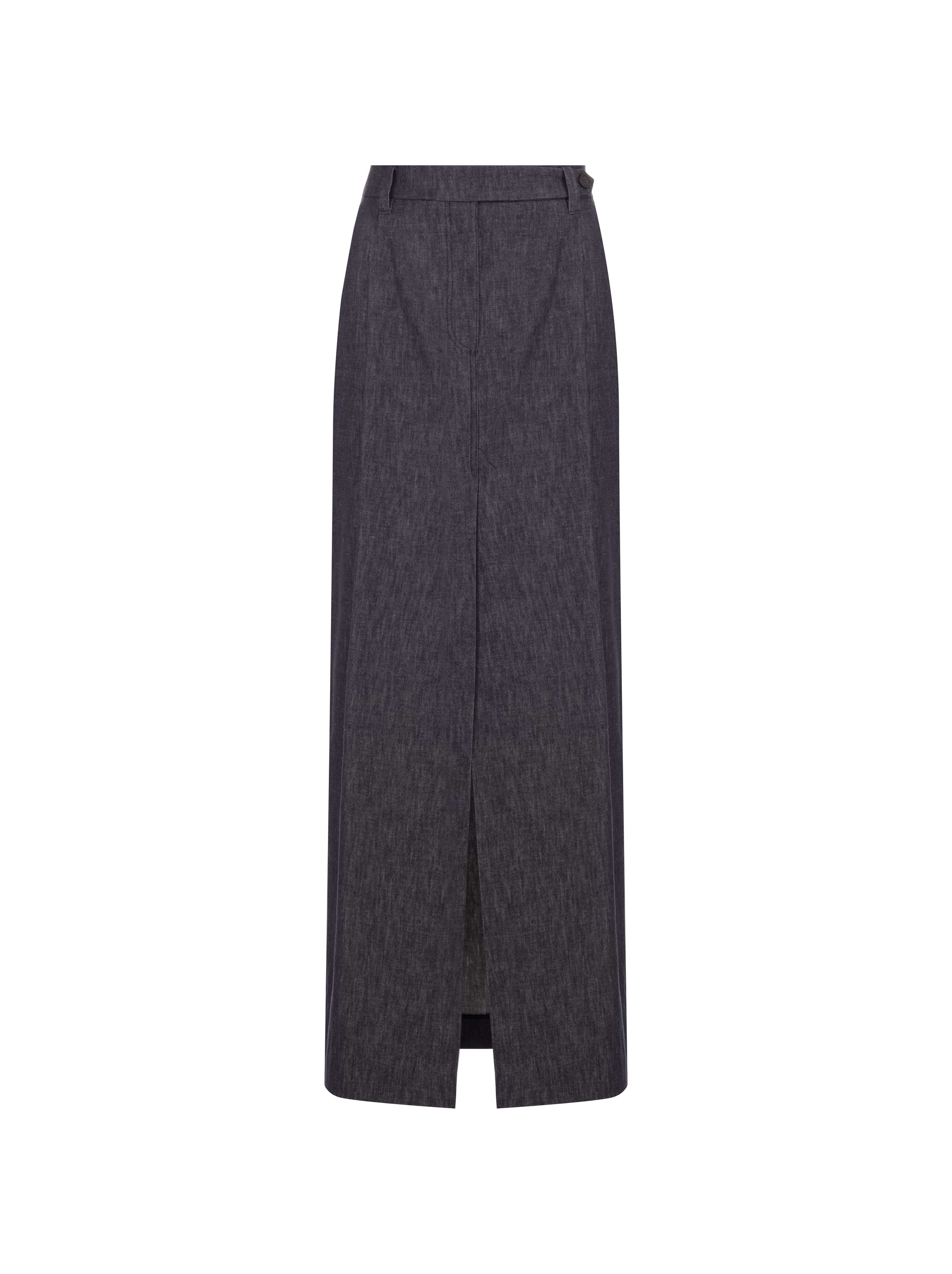 スカート BRUNELLO CUCINELLI Skirt Monile Blue MA782G3818 Brunello Cucinelli - Grey Striped Plaid Tulle Monili Trim
