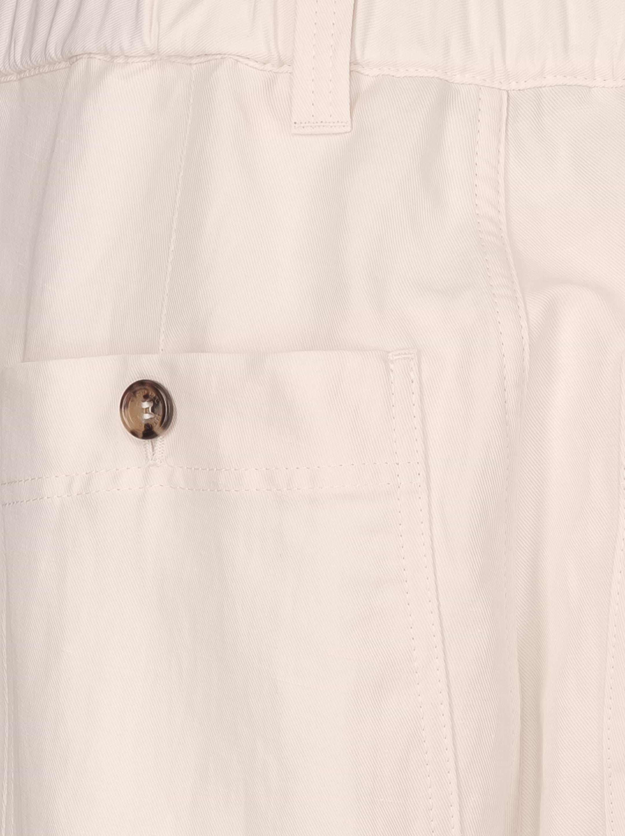 パンツ Brunello Cucinelli Ivory Trousers In Cotton And Linen Brunello Cucinelli men's Linen straight leg pants - buy for